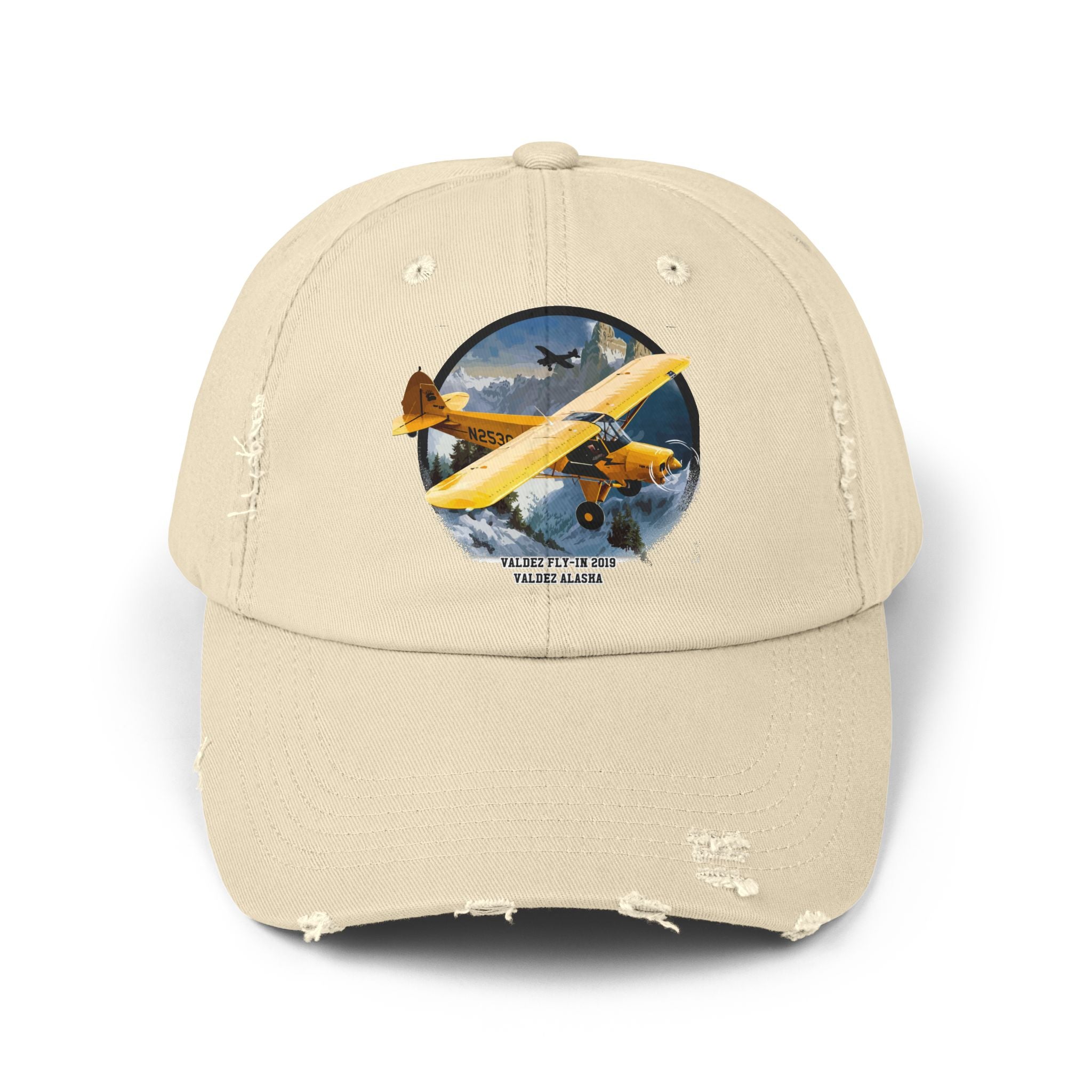 Vintage Plane Distressed Cap, Aviation Hat, Unisex Pilot Cap, Casual Outdoor Accessory, Perfect Gift for Airplane Enthusiasts