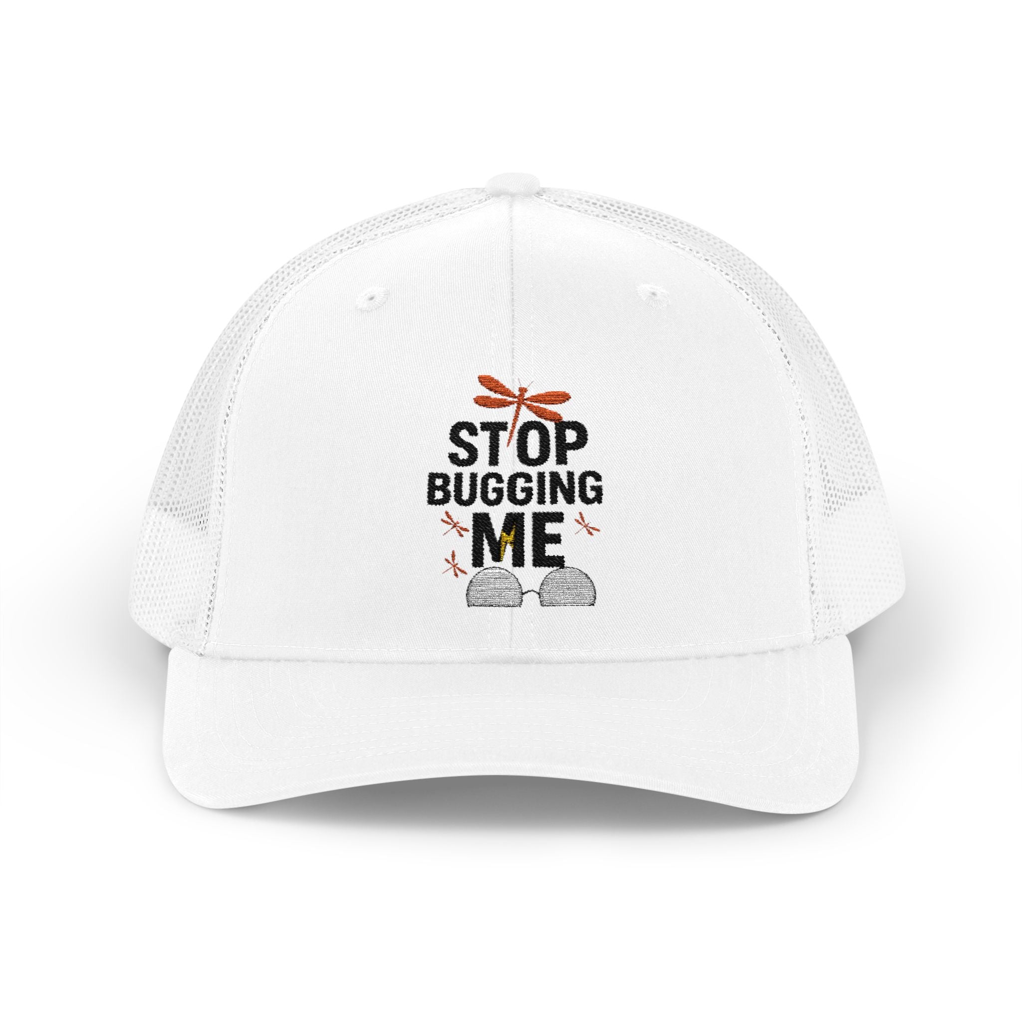 Funny Trucker Cap - Stop Bugging Me Hat, Gift for Him, Casual Style, Outdoor Fun, Adjustable Snapback Cap