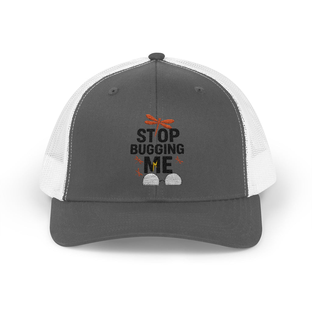 Funny Trucker Cap - Stop Bugging Me Hat, Gift for Him, Casual Style, Outdoor Fun, Adjustable Snapback Cap