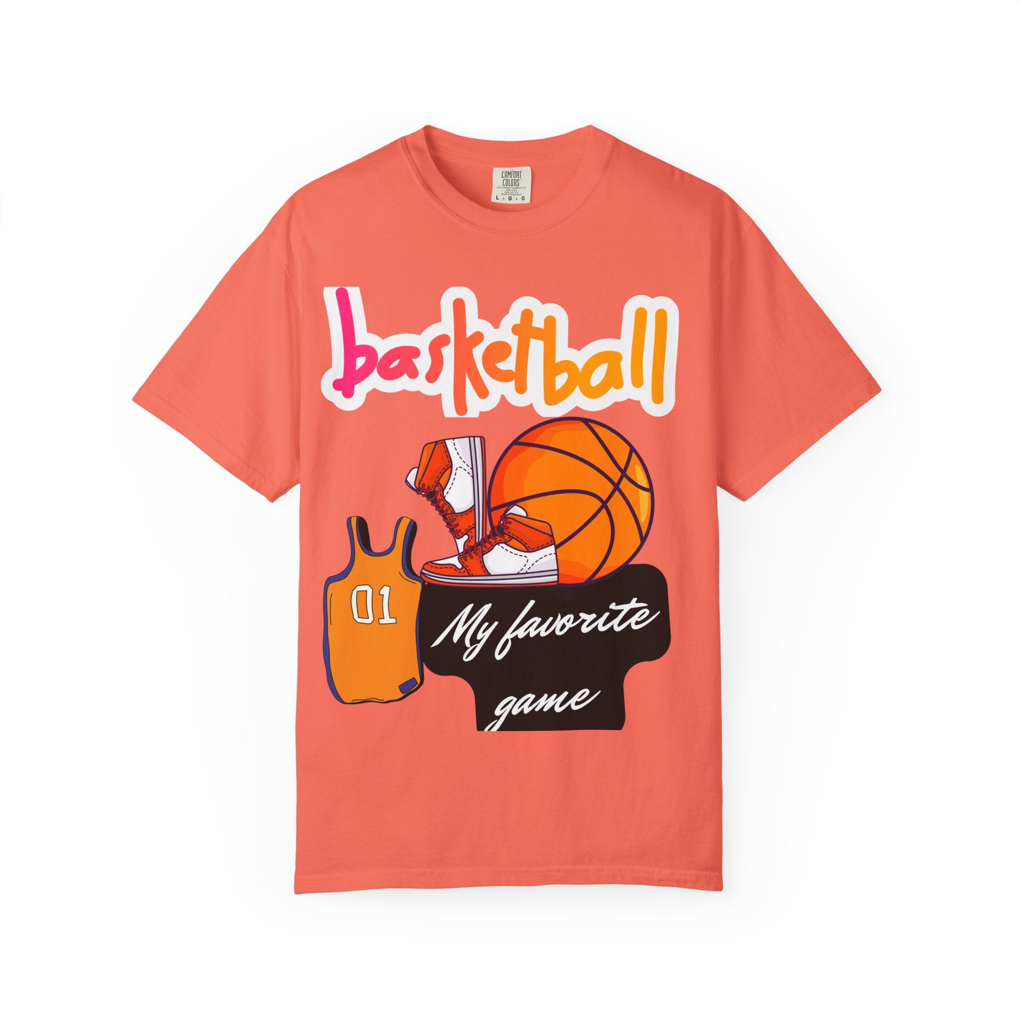 Basketball-Themed Unisex T-Shirt, My Favorite Game, Sporty Tee, Gift for Athletes, Casual Wear, Basketball Fan Apparel