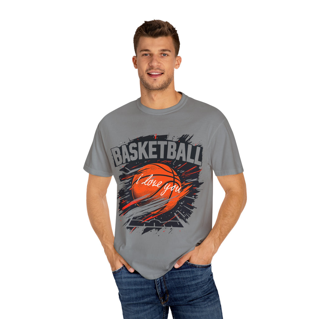 Basketball Love Unisex Garment-Dyed T-Shirt