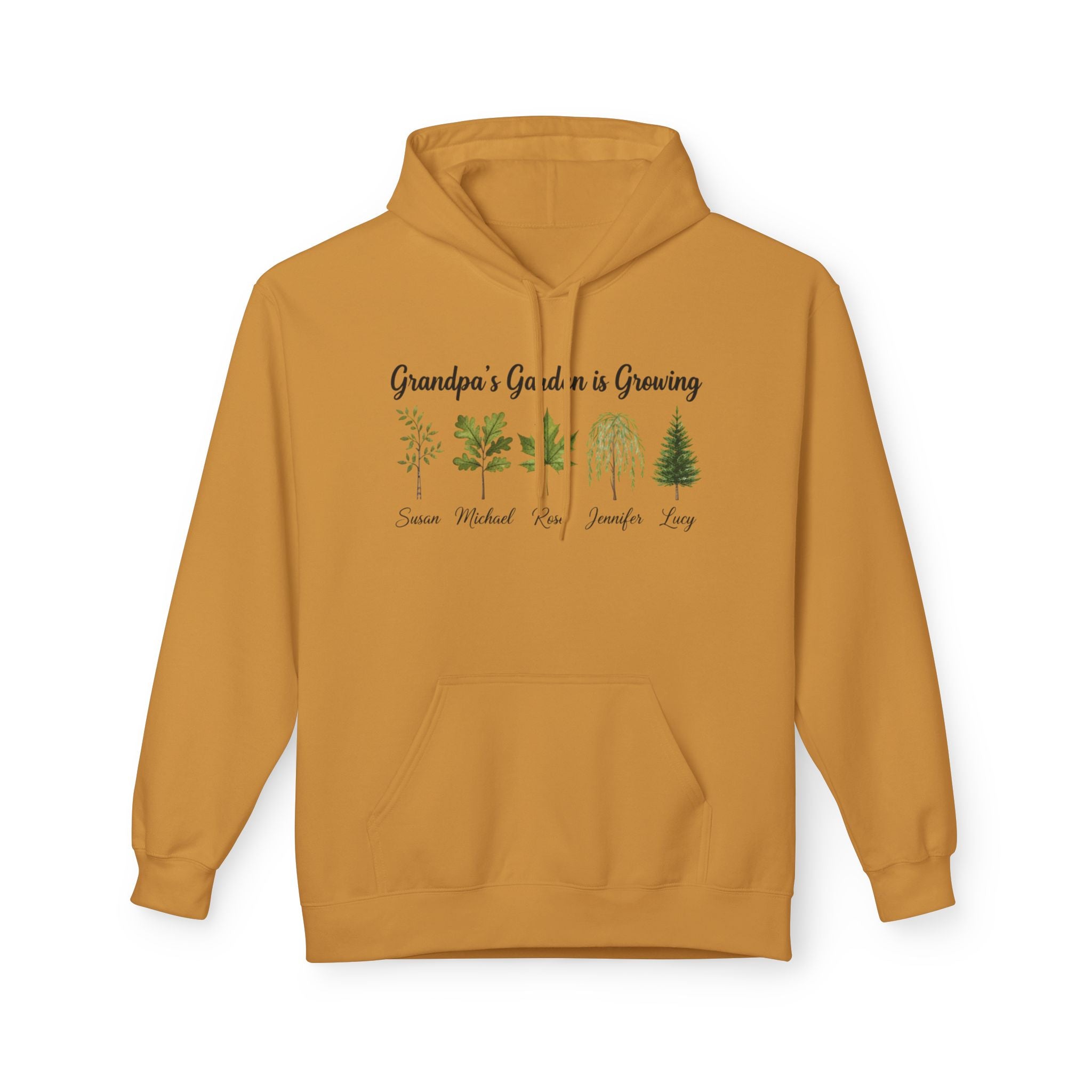 Best Grandpa's Garden Is Growing Hoodie — Personalized Family Tree Plant Names