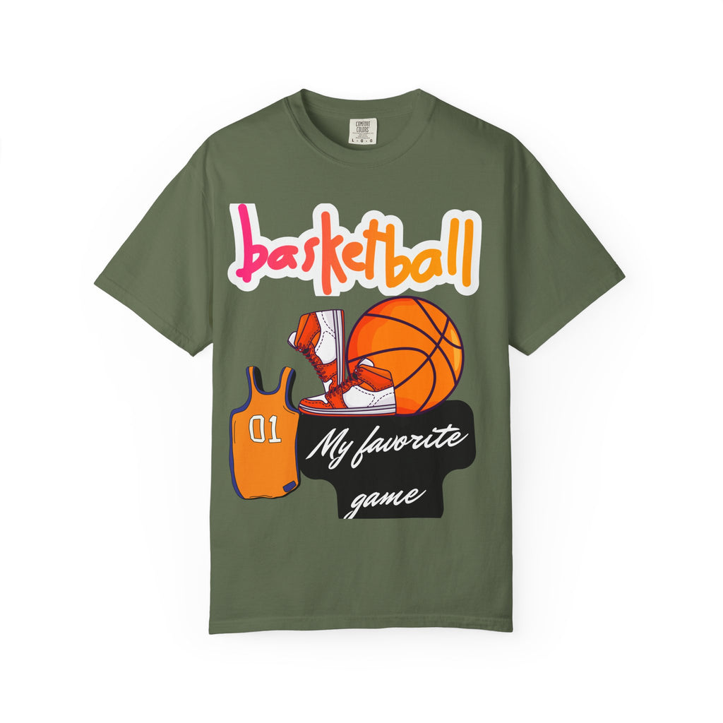Basketball-Themed Unisex T-Shirt, My Favorite Game, Sporty Tee, Gift for Athletes, Casual Wear, Basketball Fan Apparel