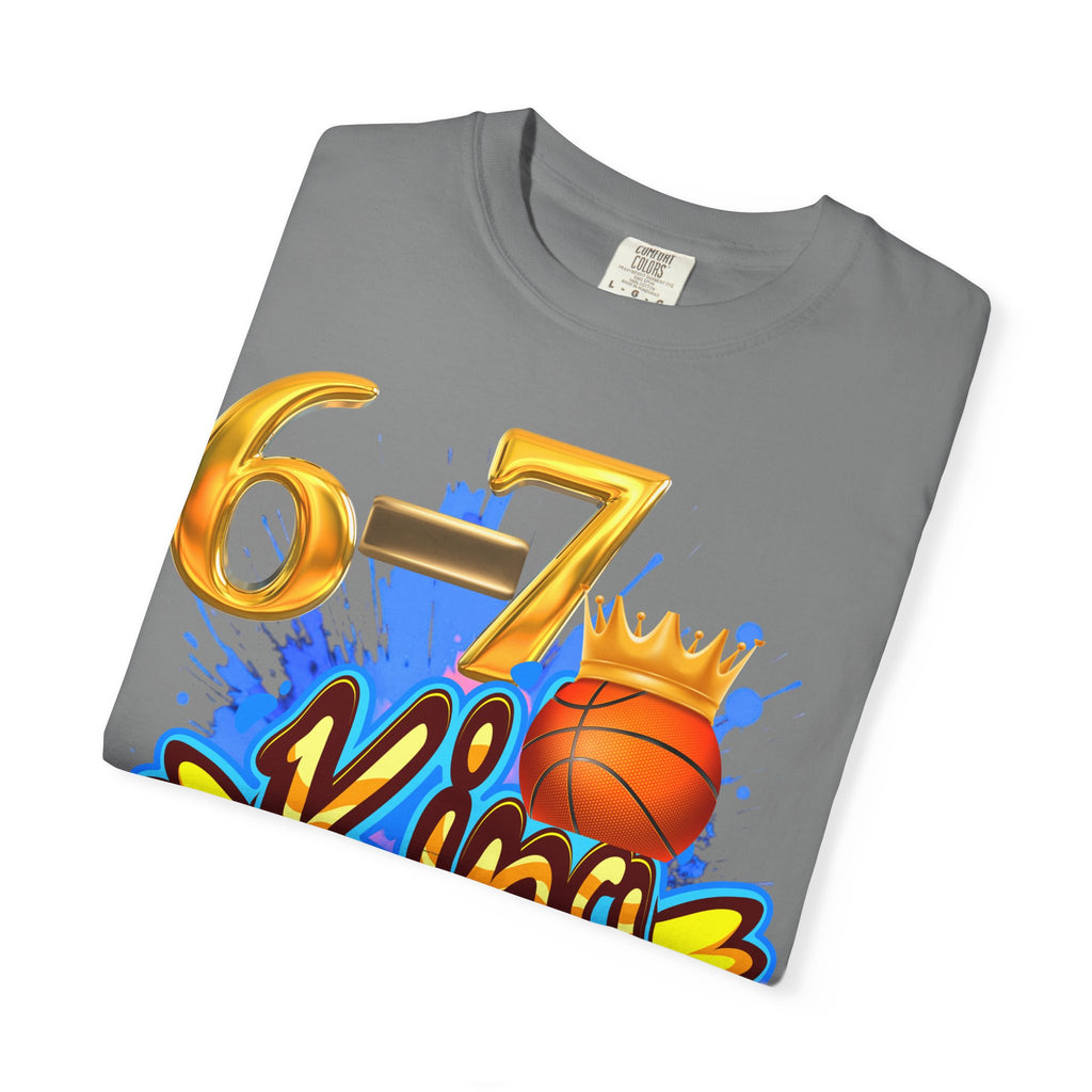 6-7 King Basketball Street Royal DesignBasketball King T-shirt - 6'7" Unisex Garment-Dyed Tee