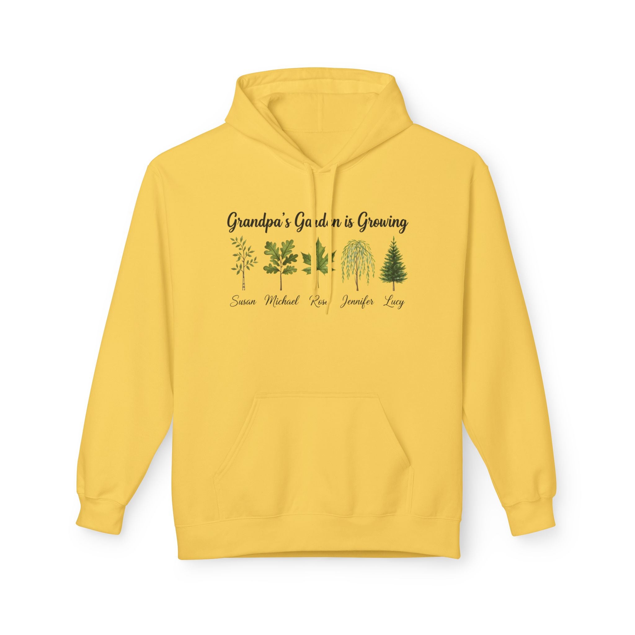 Best Grandpa's Garden Is Growing Hoodie — Personalized Family Tree Plant Names