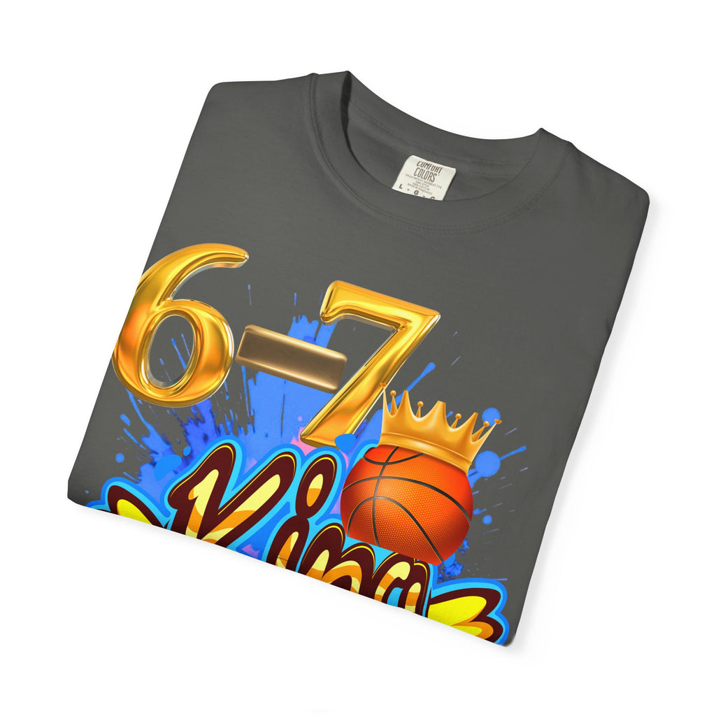 6-7 King Basketball Street Royal DesignBasketball King T-shirt - 6'7" Unisex Garment-Dyed Tee