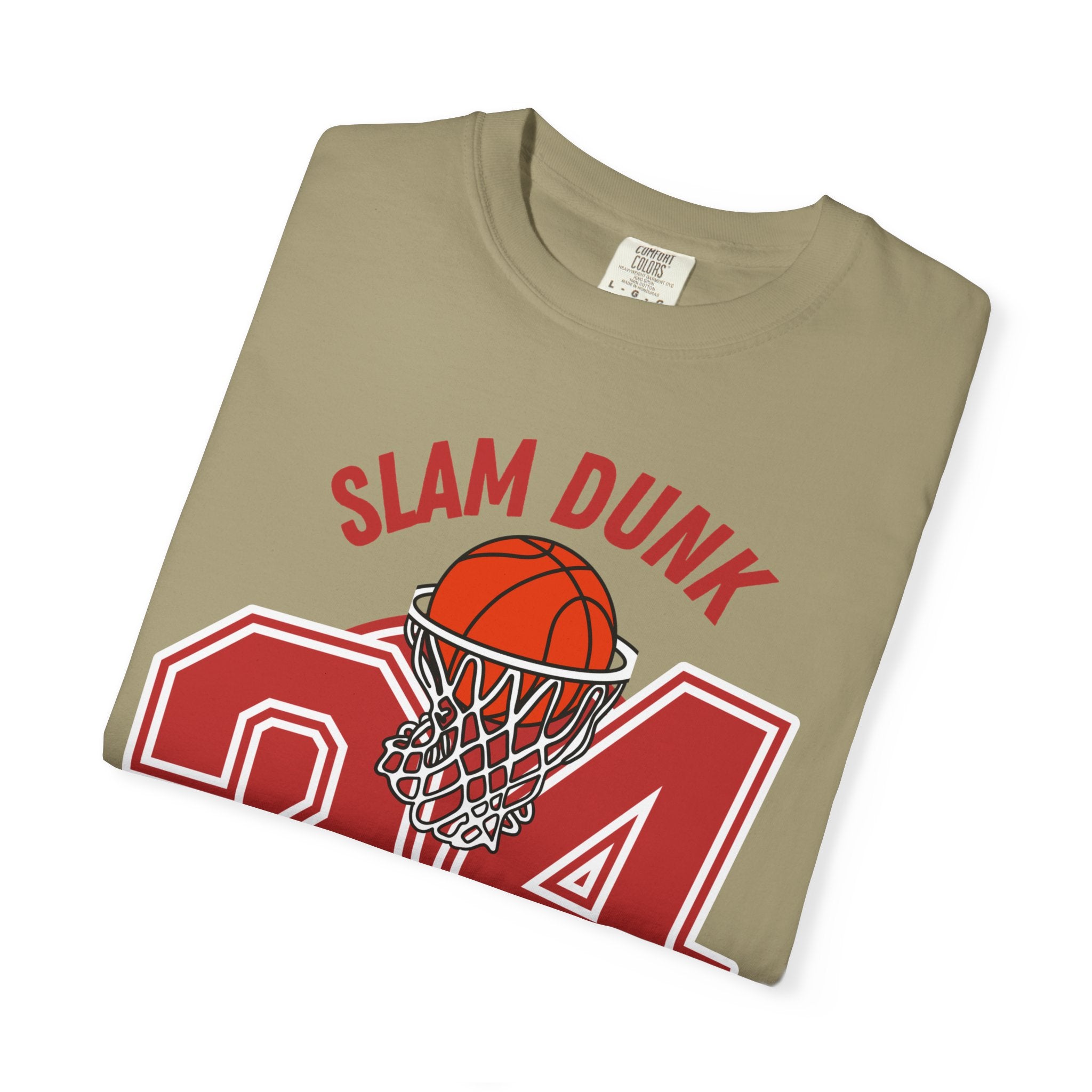 Slam Dunk Basketball T-Shirt – Unisex Garment-Dyed Tee