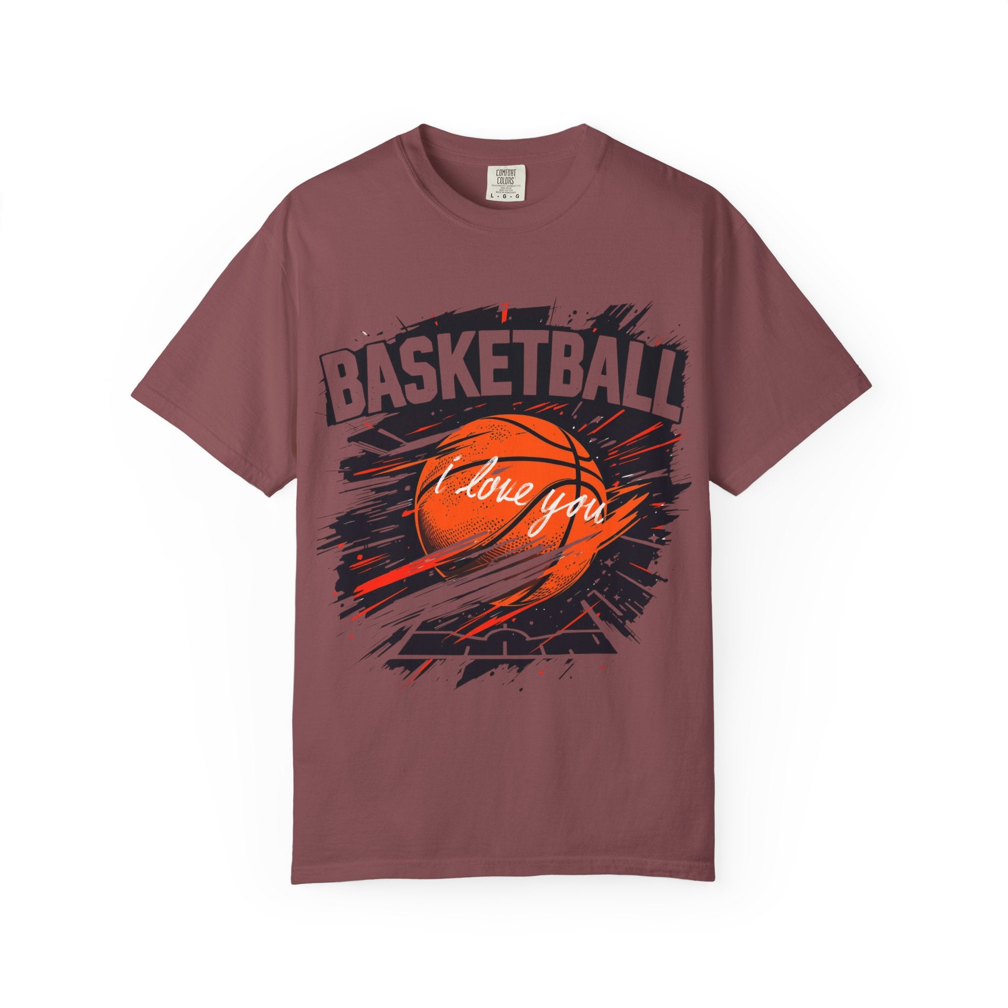 Basketball Love Unisex Garment-Dyed T-Shirt