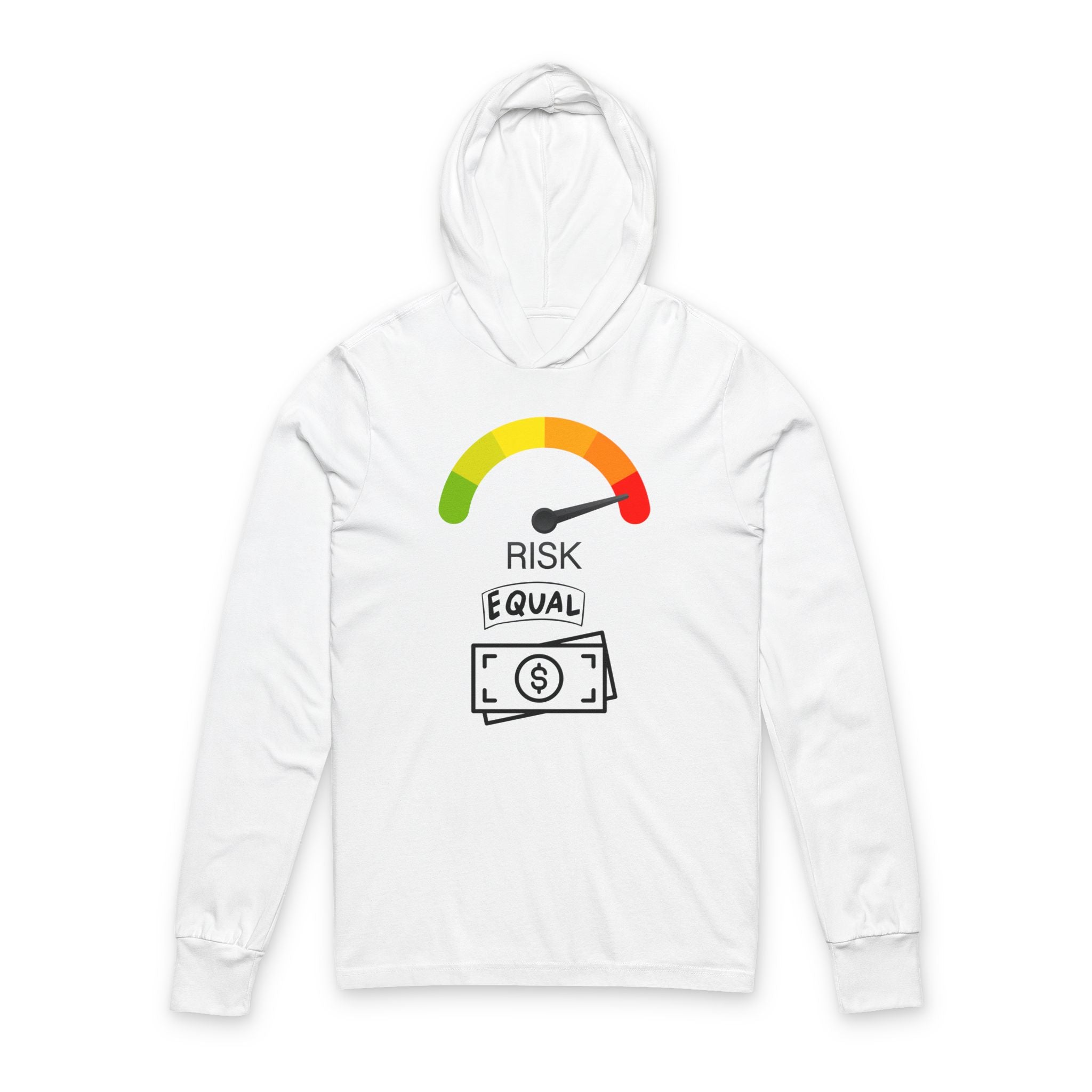 Risk = Equal Money Gauge Hooded Long Sleeve Tee