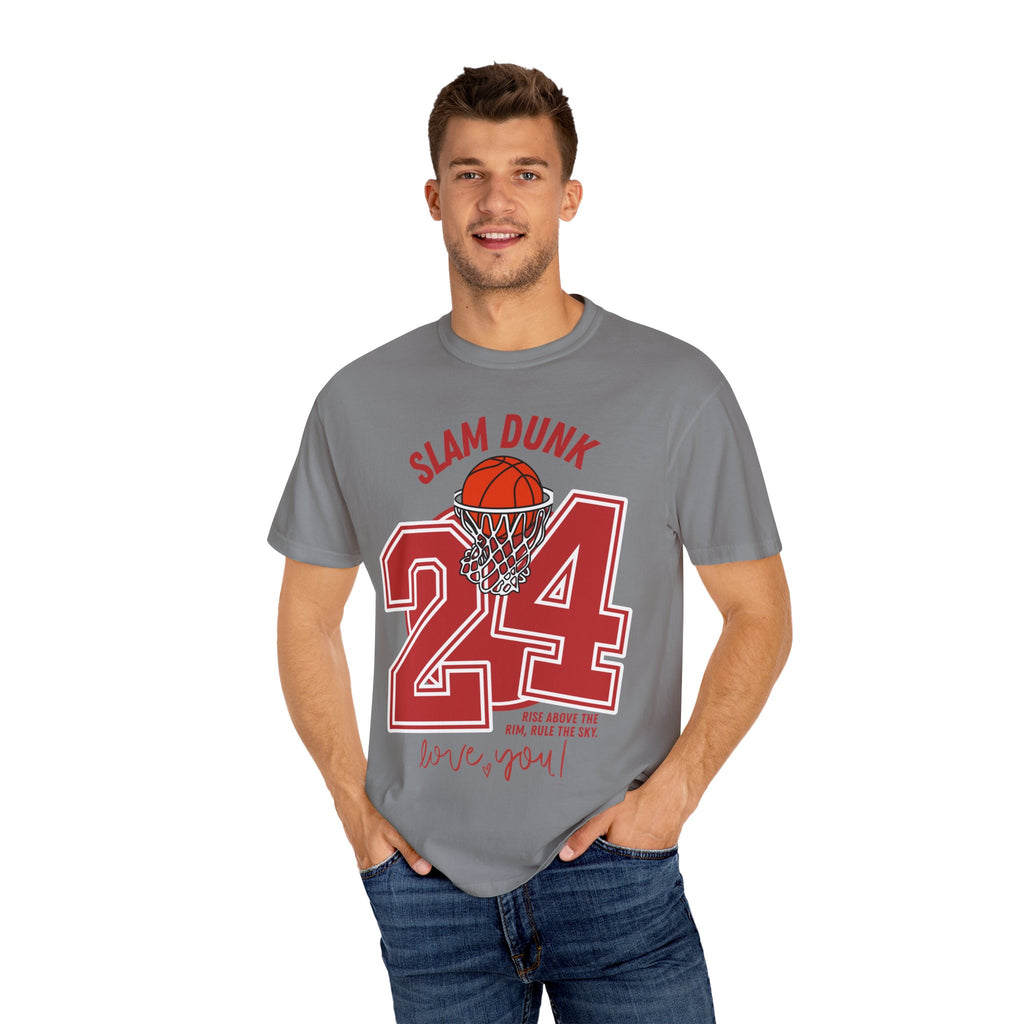 Slam Dunk Basketball T-Shirt – Unisex Garment-Dyed Tee