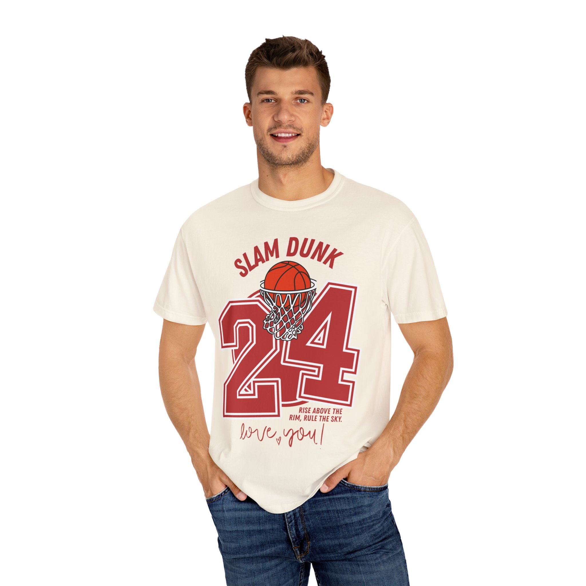 Slam Dunk Basketball T-Shirt – Unisex Garment-Dyed Tee