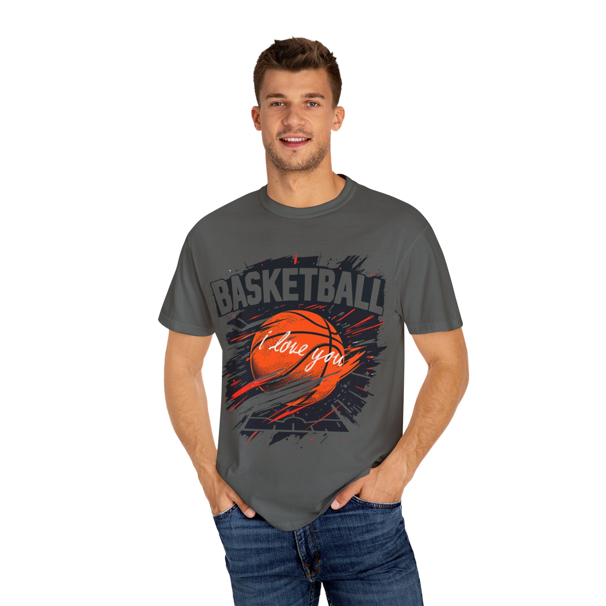 Basketball Love Unisex Garment-Dyed T-Shirt