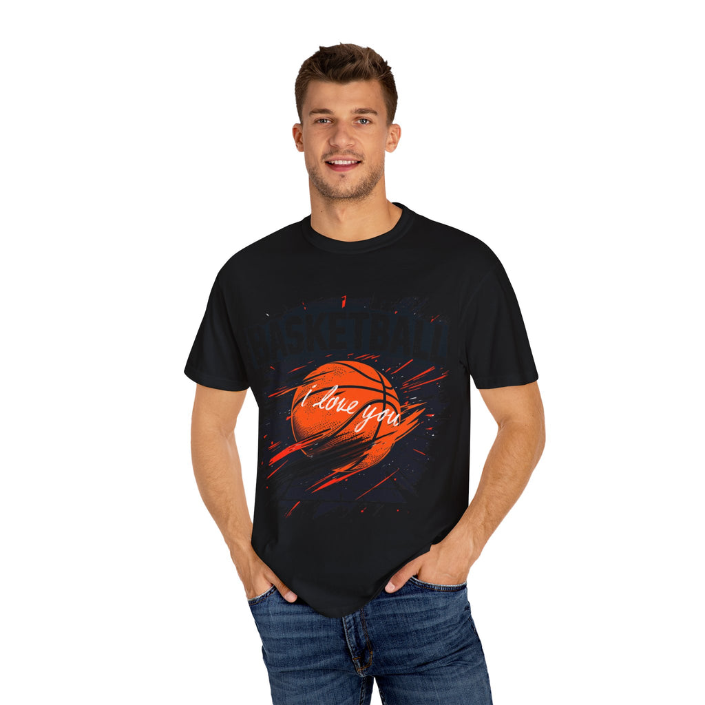 Basketball Love Unisex Garment-Dyed T-Shirt