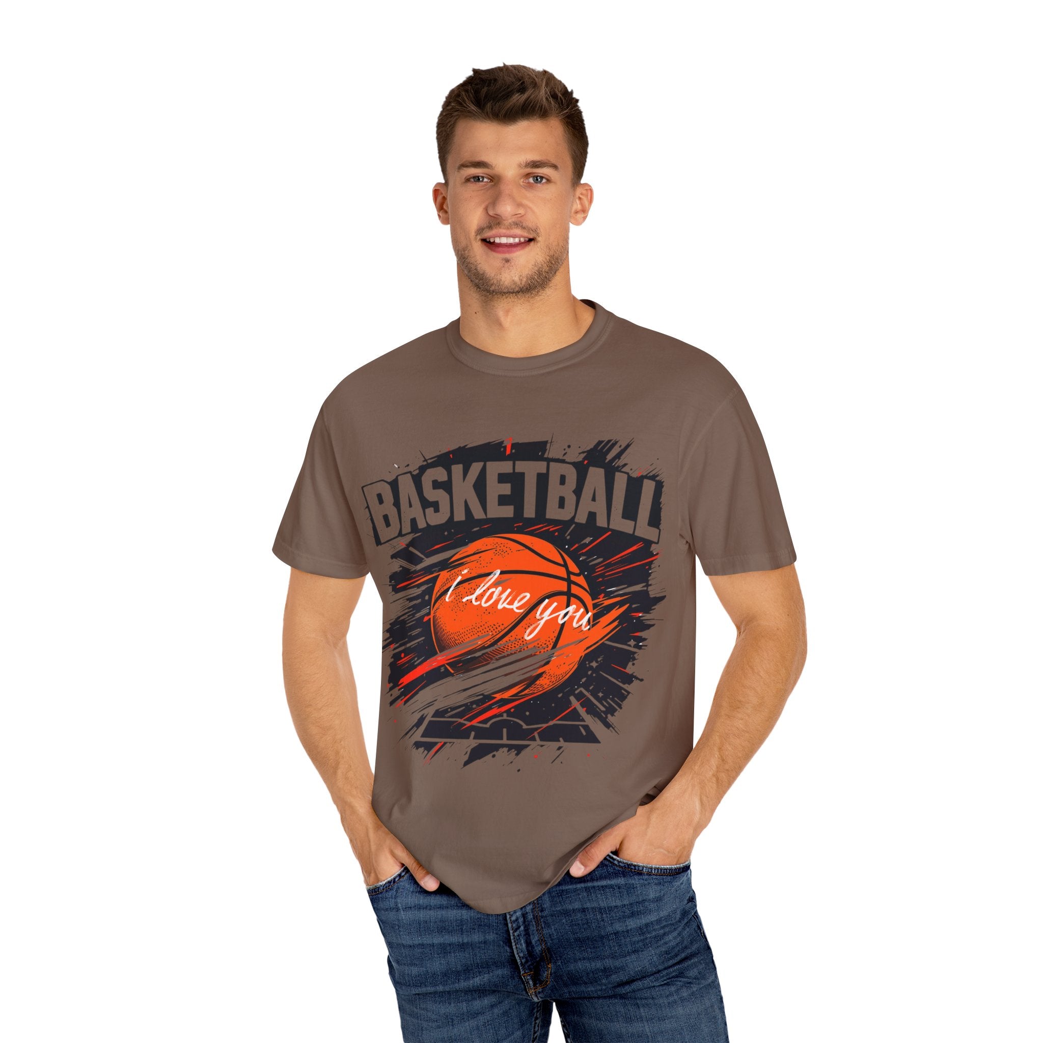 Basketball Love Unisex Garment-Dyed T-Shirt