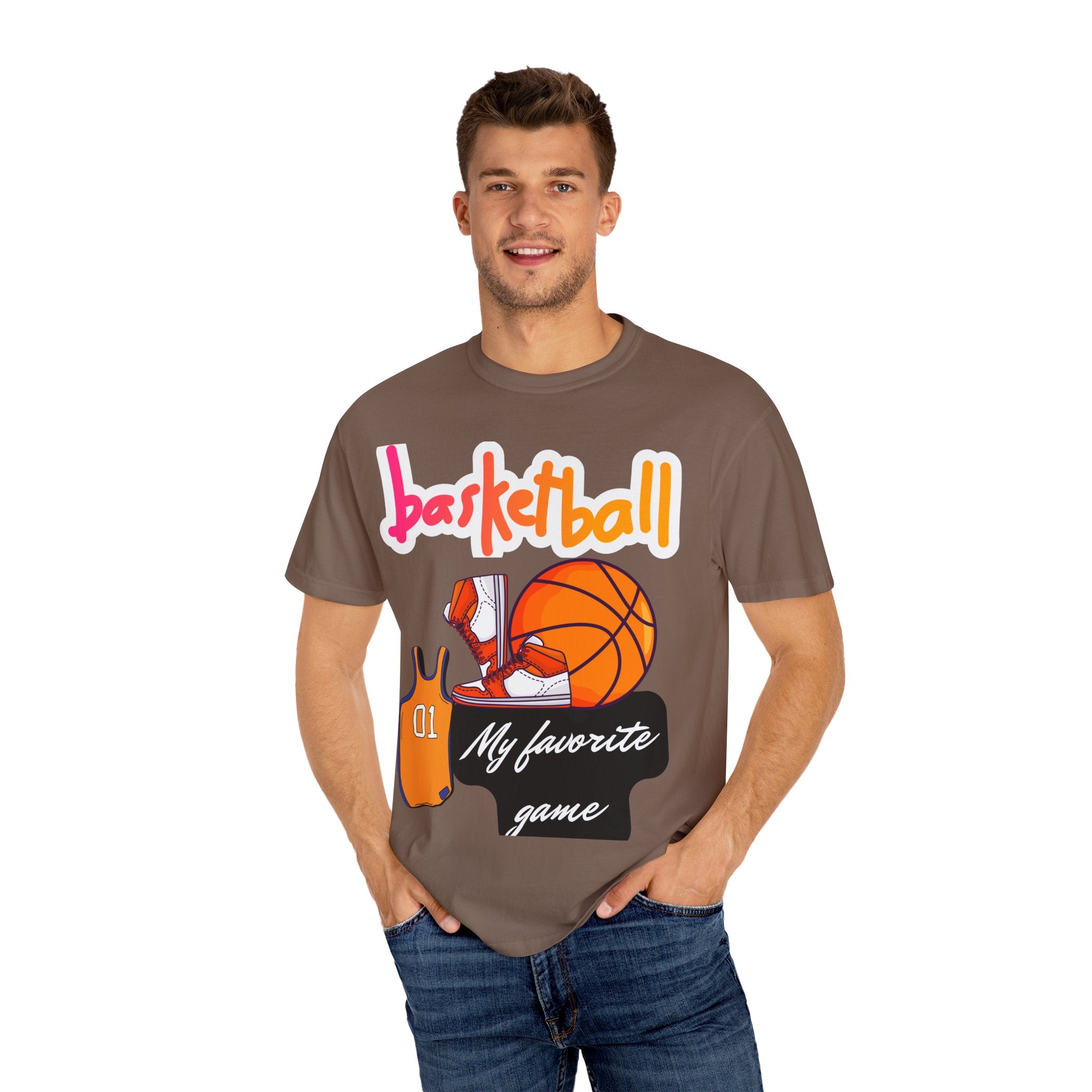 Basketball-Themed Unisex T-Shirt, My Favorite Game, Sporty Tee, Gift for Athletes, Casual Wear, Basketball Fan Apparel