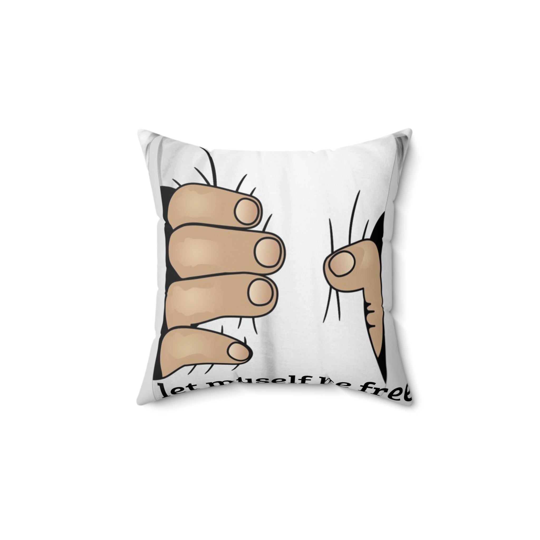 Freedom-Themed Square Pillow for Comfort, let myself be free, Home Decor, Gift for Friends, Inspirational Cushion