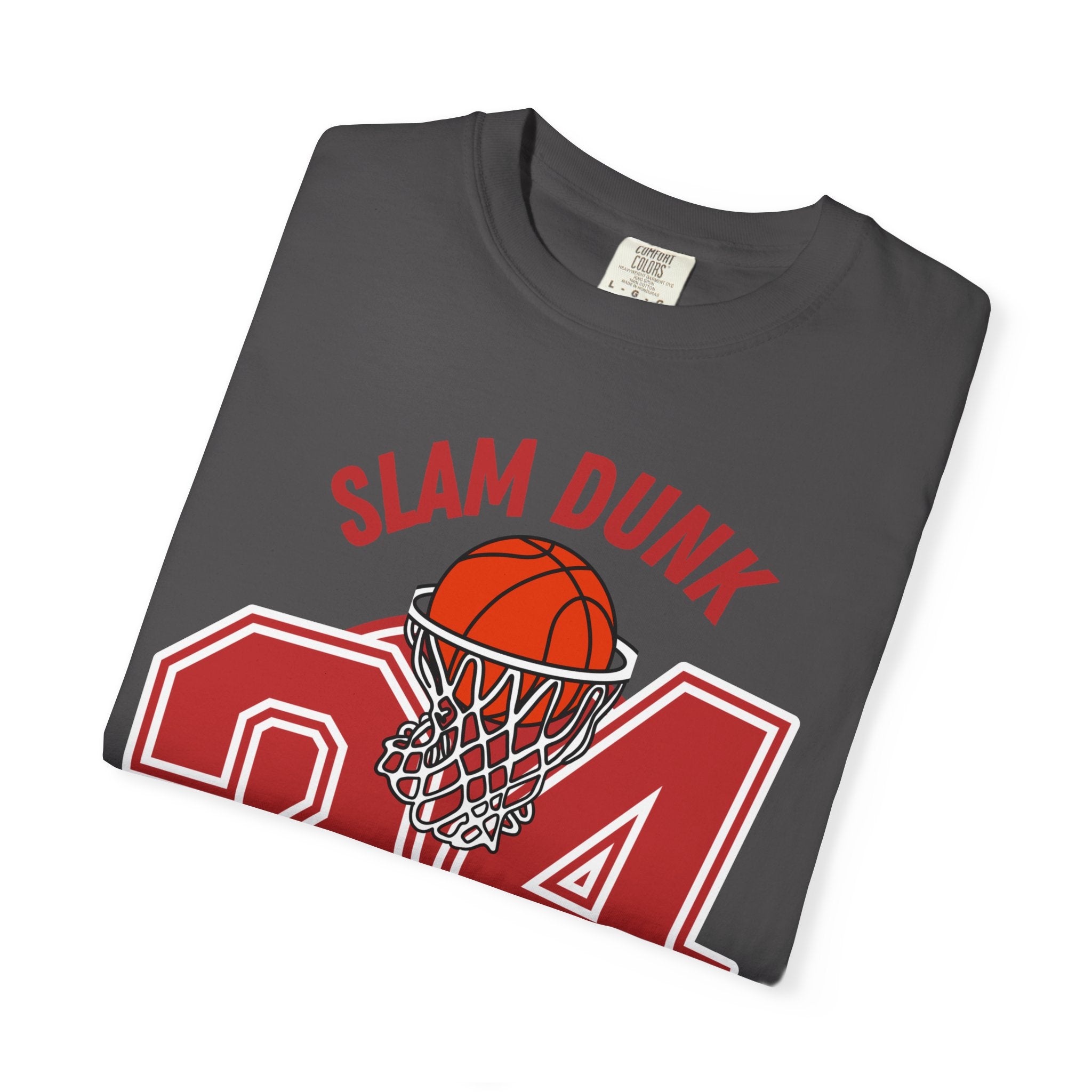 Slam Dunk Basketball T-Shirt – Unisex Garment-Dyed Tee