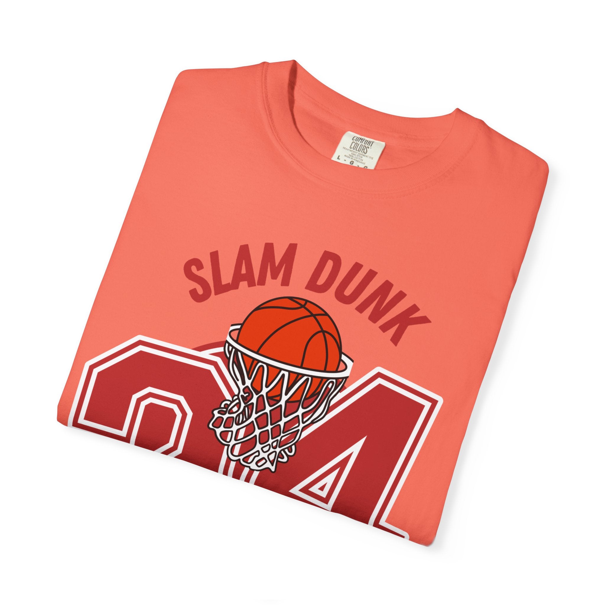 Slam Dunk Basketball T-Shirt – Unisex Garment-Dyed Tee
