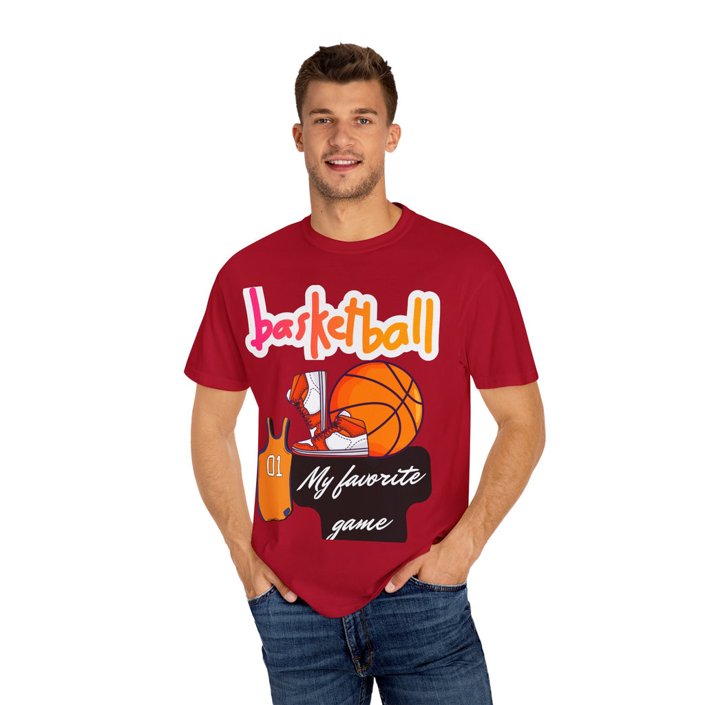 Basketball-Themed Unisex T-Shirt, My Favorite Game, Sporty Tee, Gift for Athletes, Casual Wear, Basketball Fan Apparel