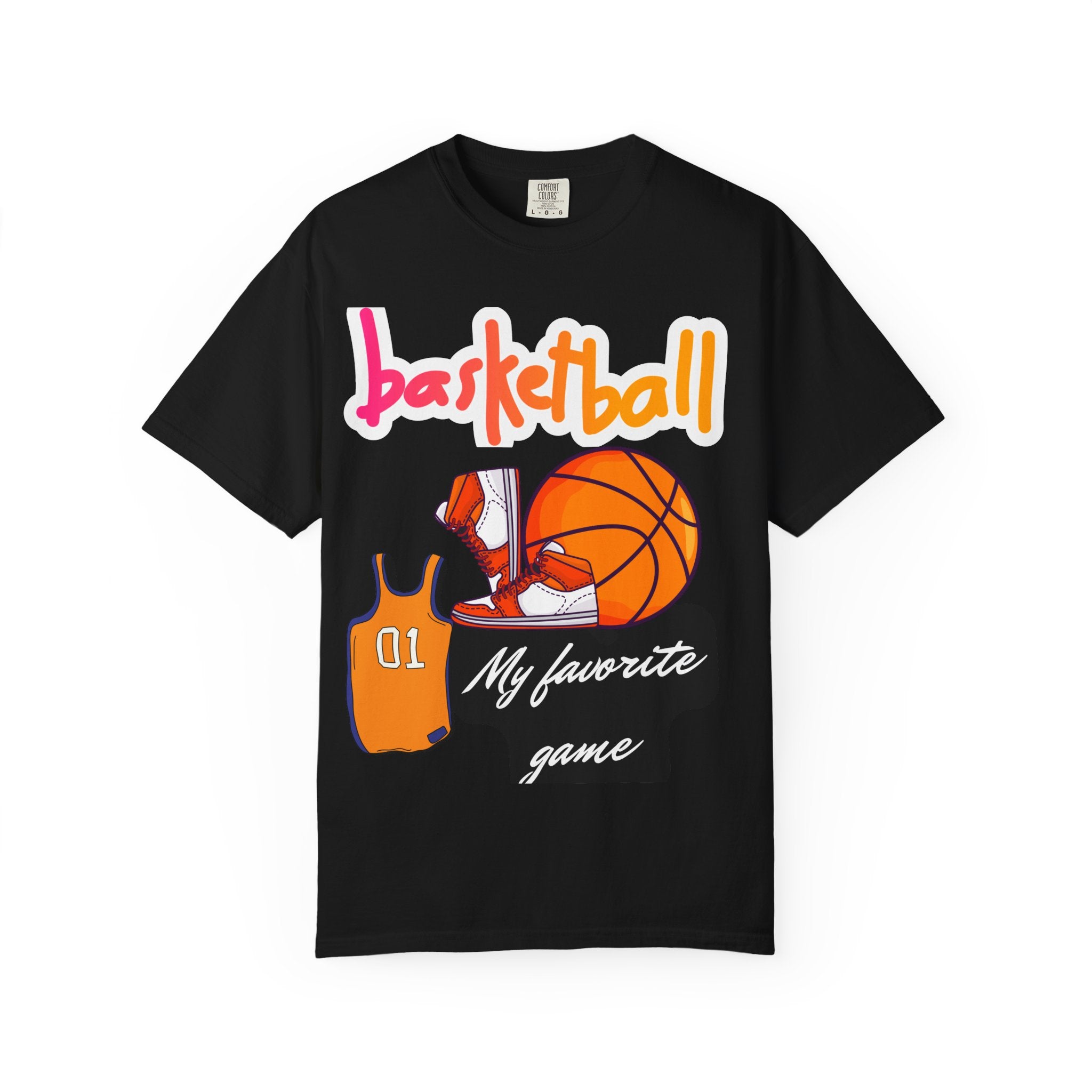 Basketball-Themed Unisex T-Shirt, My Favorite Game, Sporty Tee, Gift for Athletes, Casual Wear, Basketball Fan Apparel