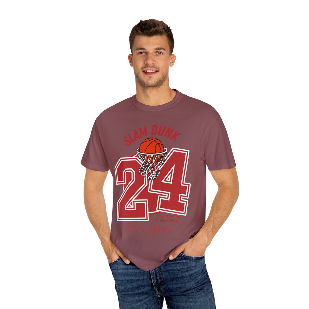Slam Dunk Basketball T-Shirt – Unisex Garment-Dyed Tee