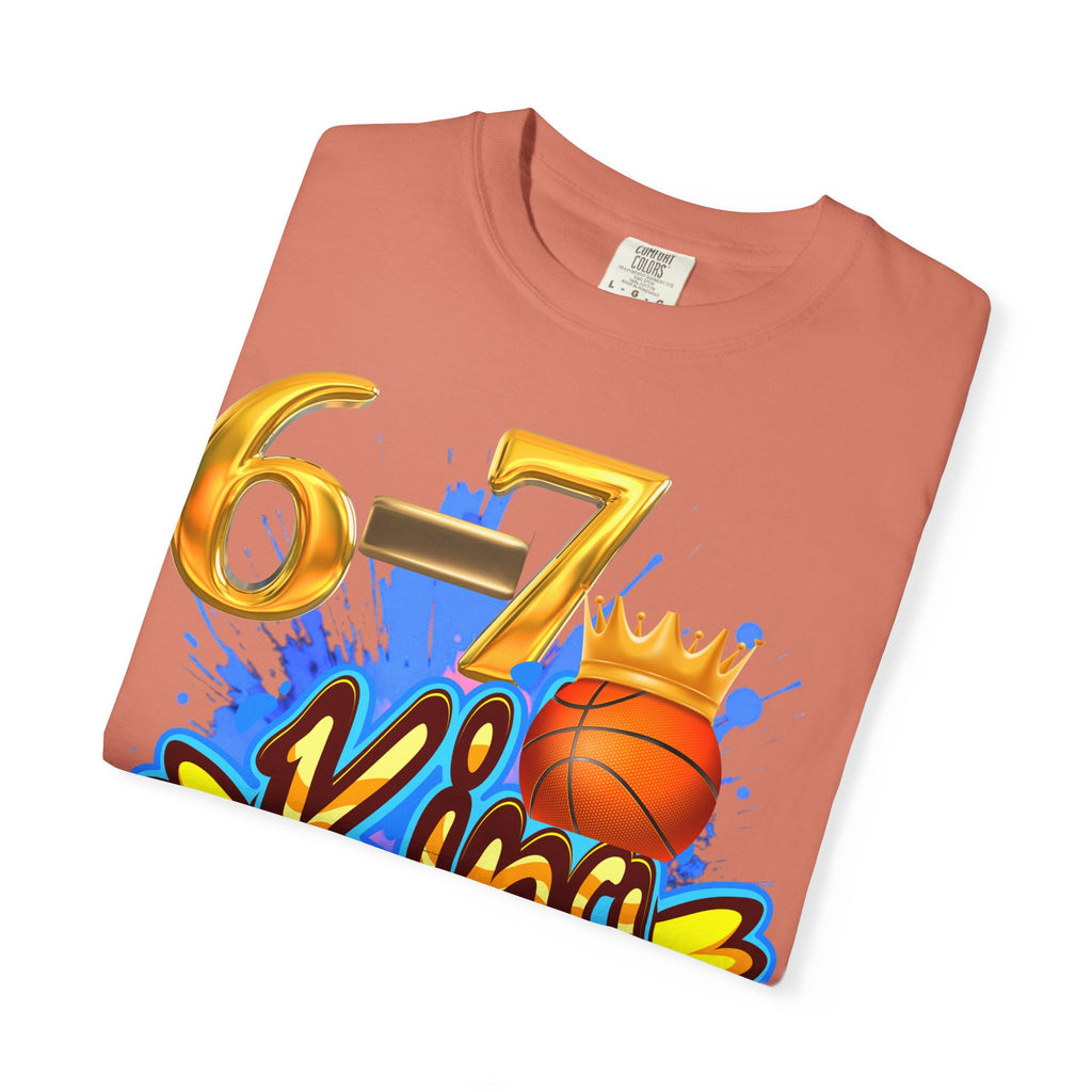 6-7 King Basketball Street Royal DesignBasketball King T-shirt - 6'7" Unisex Garment-Dyed Tee