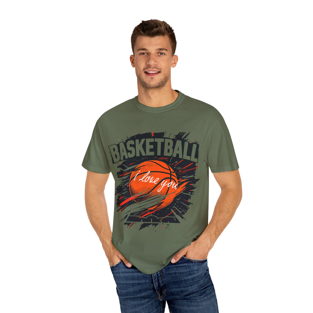 Basketball Love Unisex Garment-Dyed T-Shirt