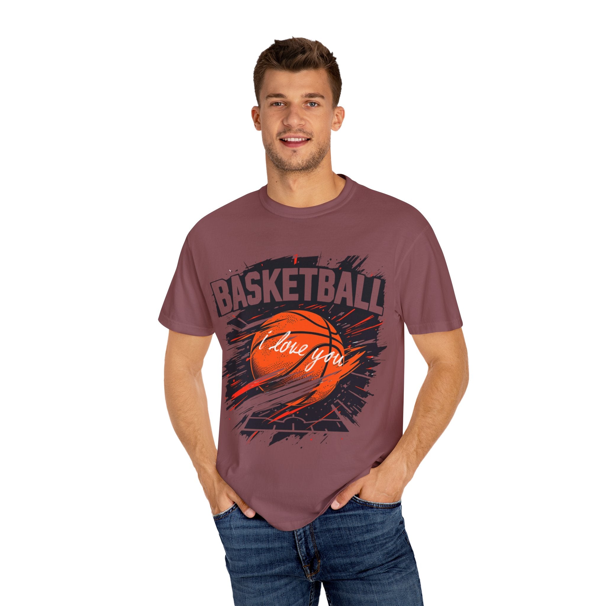 Basketball Love Unisex Garment-Dyed T-Shirt