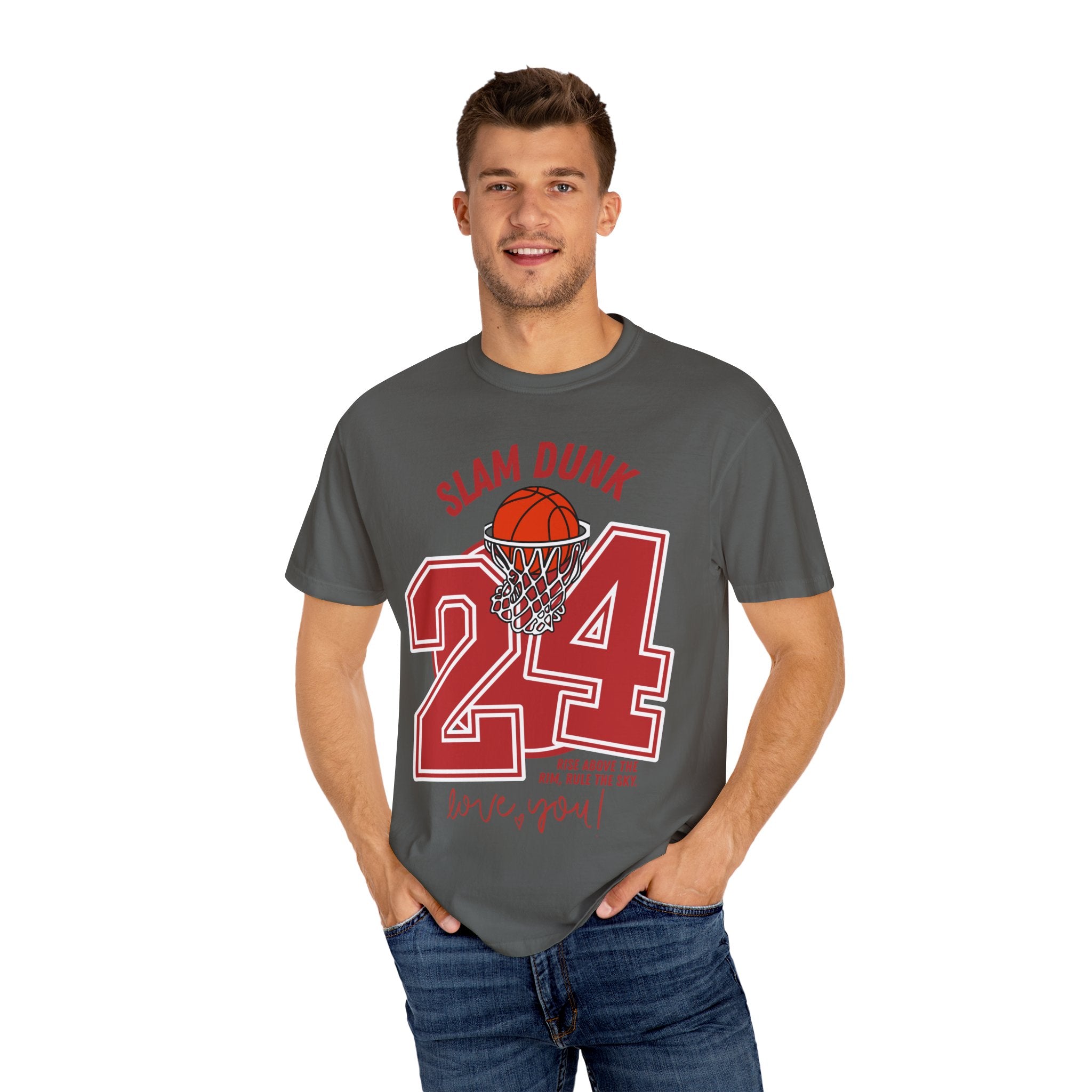Slam Dunk Basketball T-Shirt – Unisex Garment-Dyed Tee