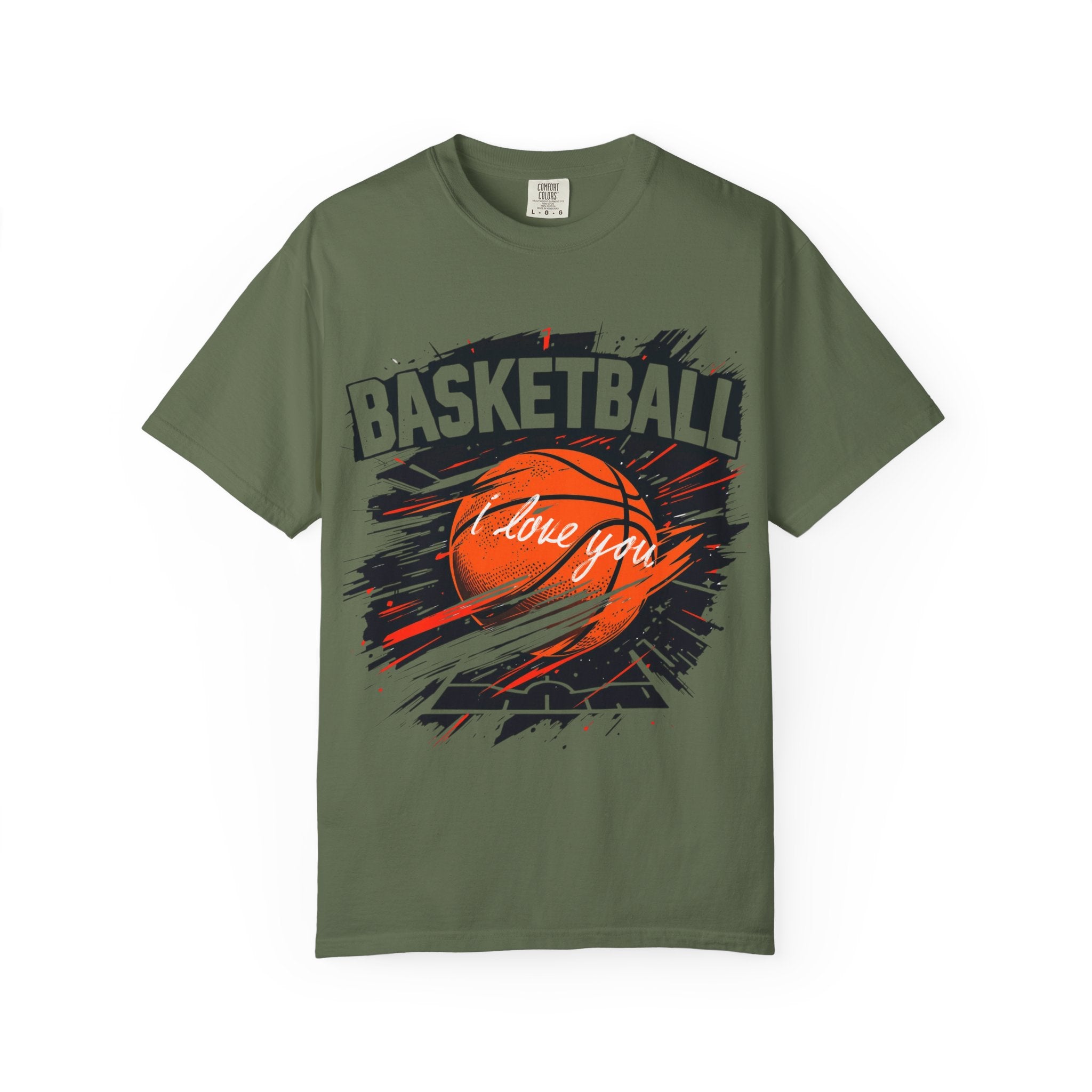 Basketball Love Unisex Garment-Dyed T-Shirt