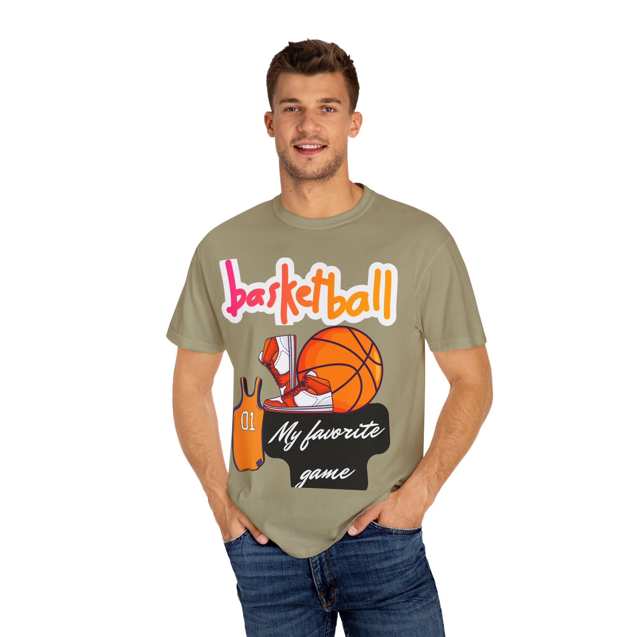 Basketball-Themed Unisex T-Shirt, My Favorite Game, Sporty Tee, Gift for Athletes, Casual Wear, Basketball Fan Apparel