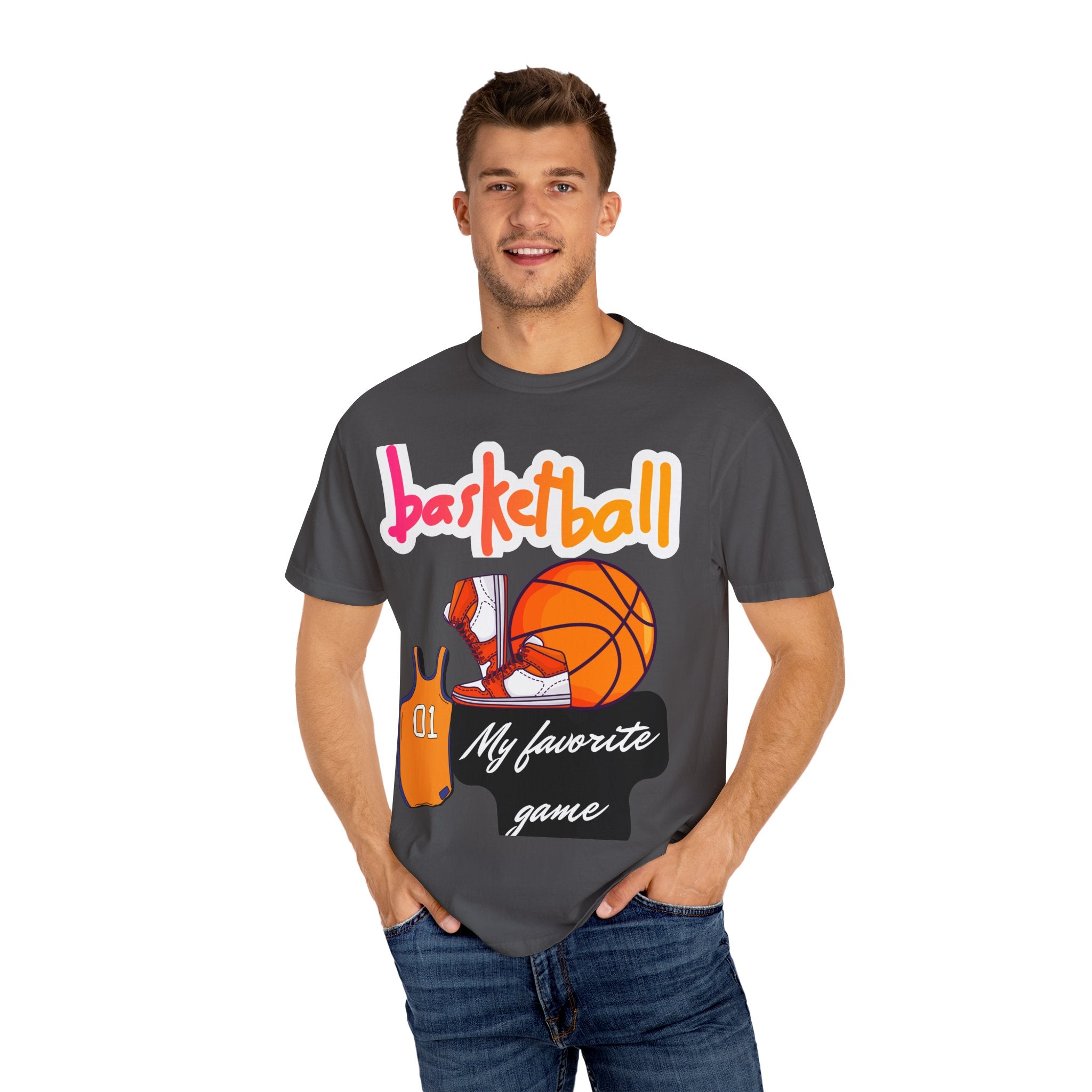 Basketball-Themed Unisex T-Shirt, My Favorite Game, Sporty Tee, Gift for Athletes, Casual Wear, Basketball Fan Apparel