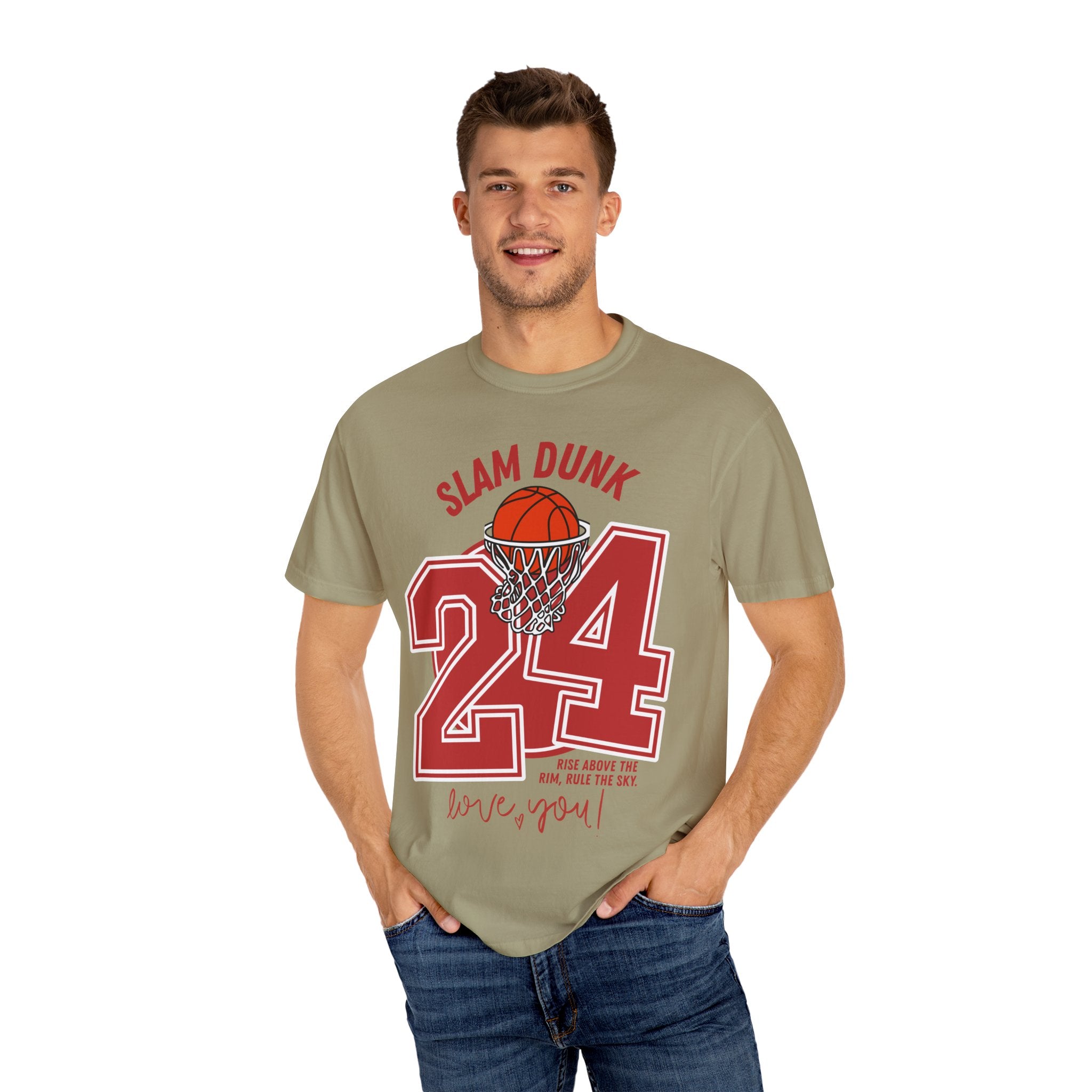 Slam Dunk Basketball T-Shirt – Unisex Garment-Dyed Tee