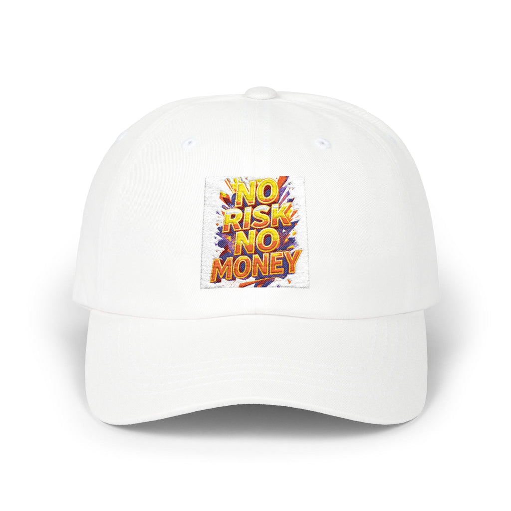Dad Cap — "No Risk No Money" Bold Graphic Baseball Hat