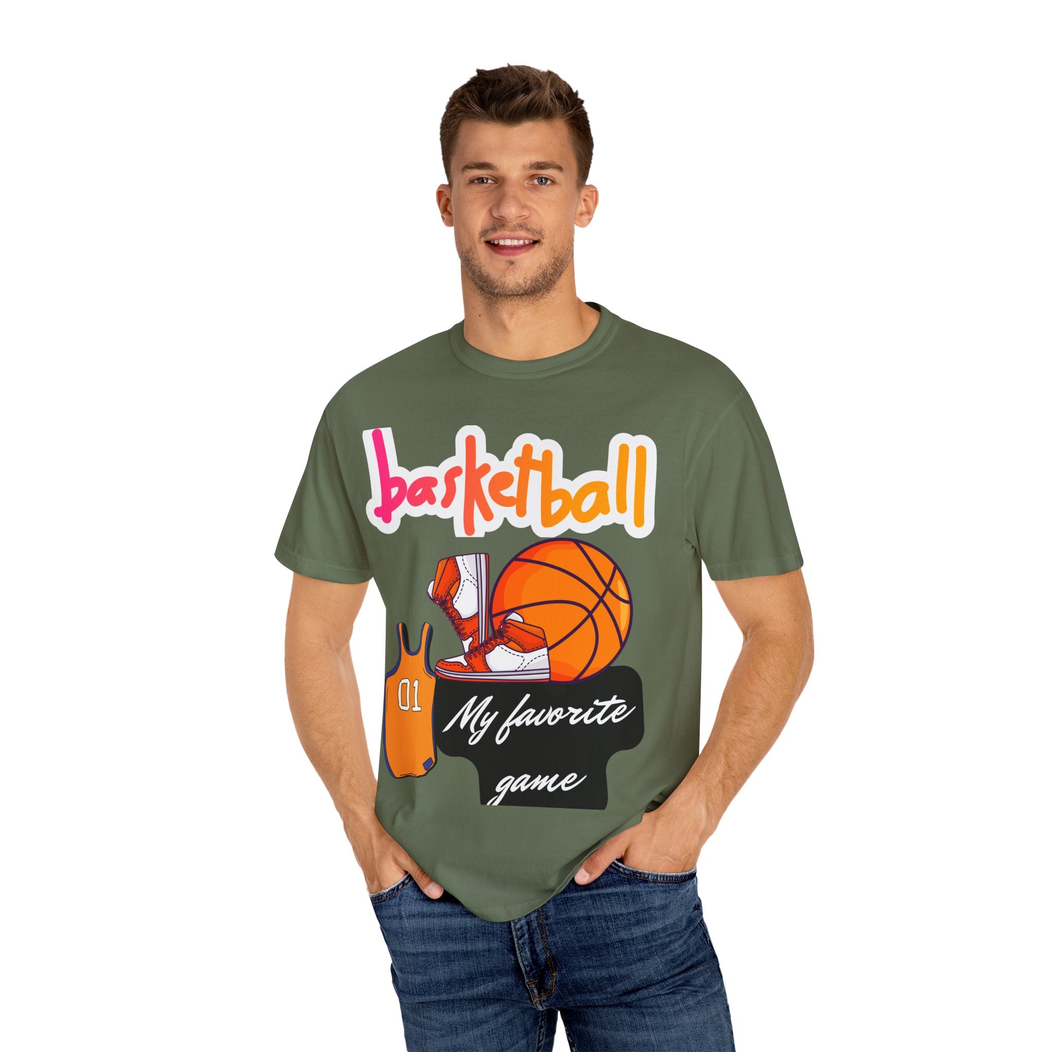 Basketball-Themed Unisex T-Shirt, My Favorite Game, Sporty Tee, Gift for Athletes, Casual Wear, Basketball Fan Apparel
