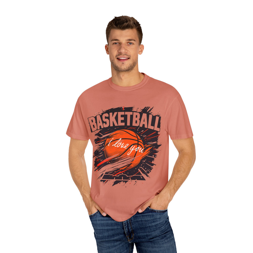 Basketball Love Unisex Garment-Dyed T-Shirt