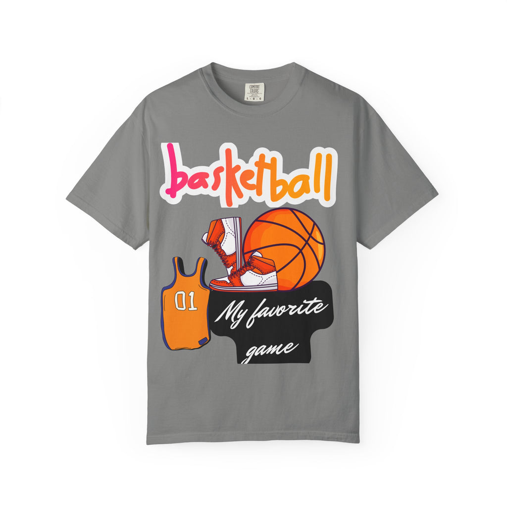 Basketball-Themed Unisex T-Shirt, My Favorite Game, Sporty Tee, Gift for Athletes, Casual Wear, Basketball Fan Apparel