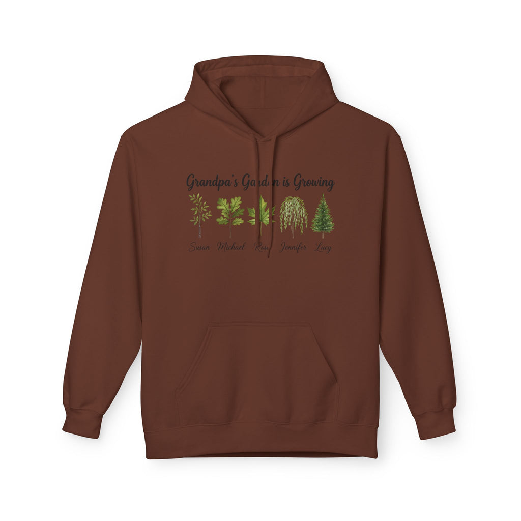 Best Grandpa's Garden Is Growing Hoodie — Personalized Family Tree Plant Names