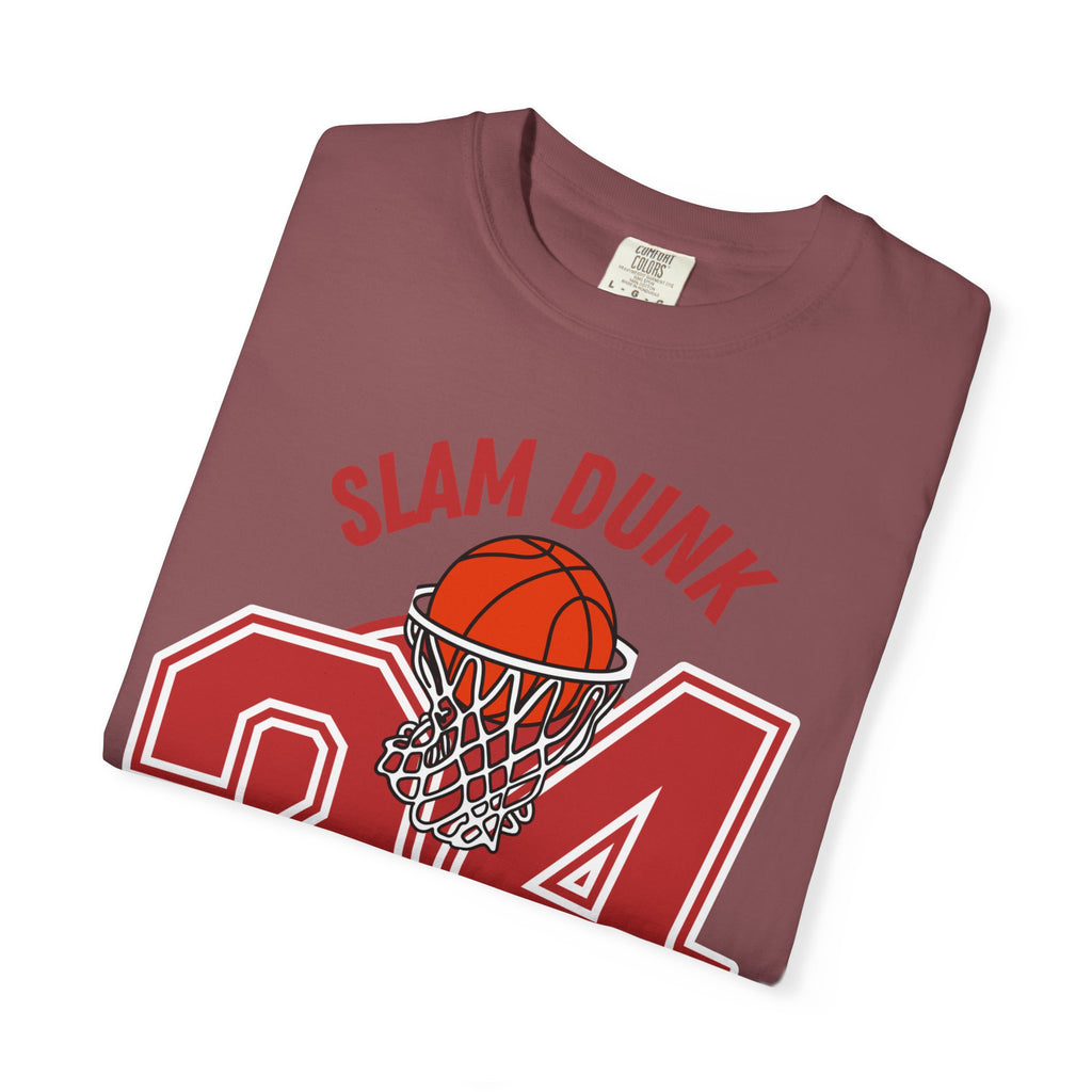 Slam Dunk Basketball T-Shirt – Unisex Garment-Dyed Tee