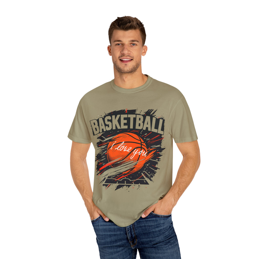 Basketball Love Unisex Garment-Dyed T-Shirt