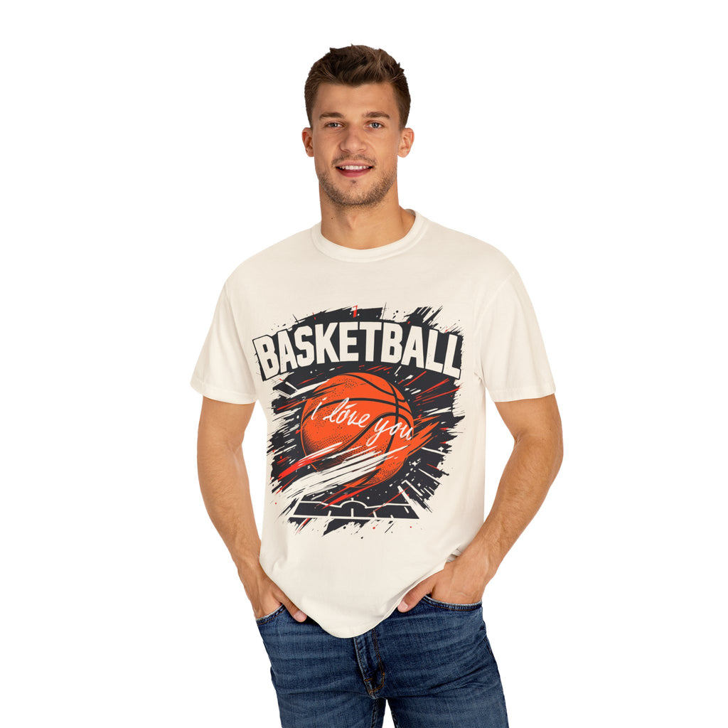 Basketball Love Unisex Garment-Dyed T-Shirt