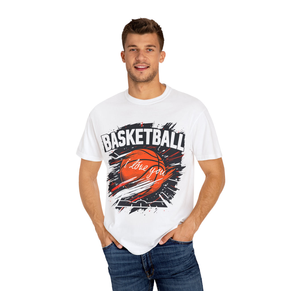 Basketball Love Unisex Garment-Dyed T-Shirt