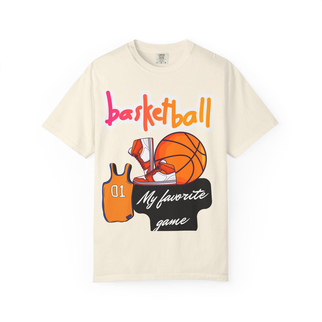 Basketball-Themed Unisex T-Shirt, My Favorite Game, Sporty Tee, Gift for Athletes, Casual Wear, Basketball Fan Apparel