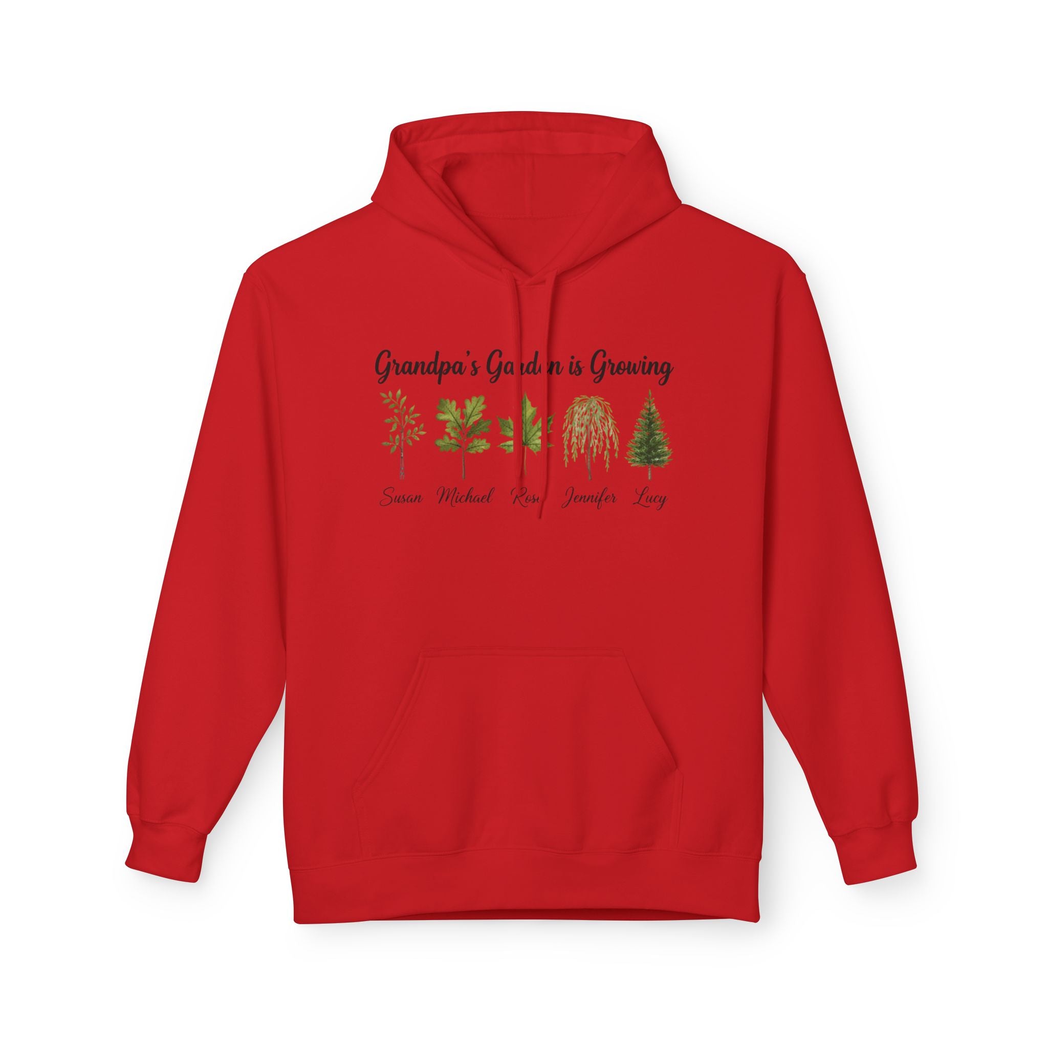 Best Grandpa's Garden Is Growing Hoodie — Personalized Family Tree Plant Names
