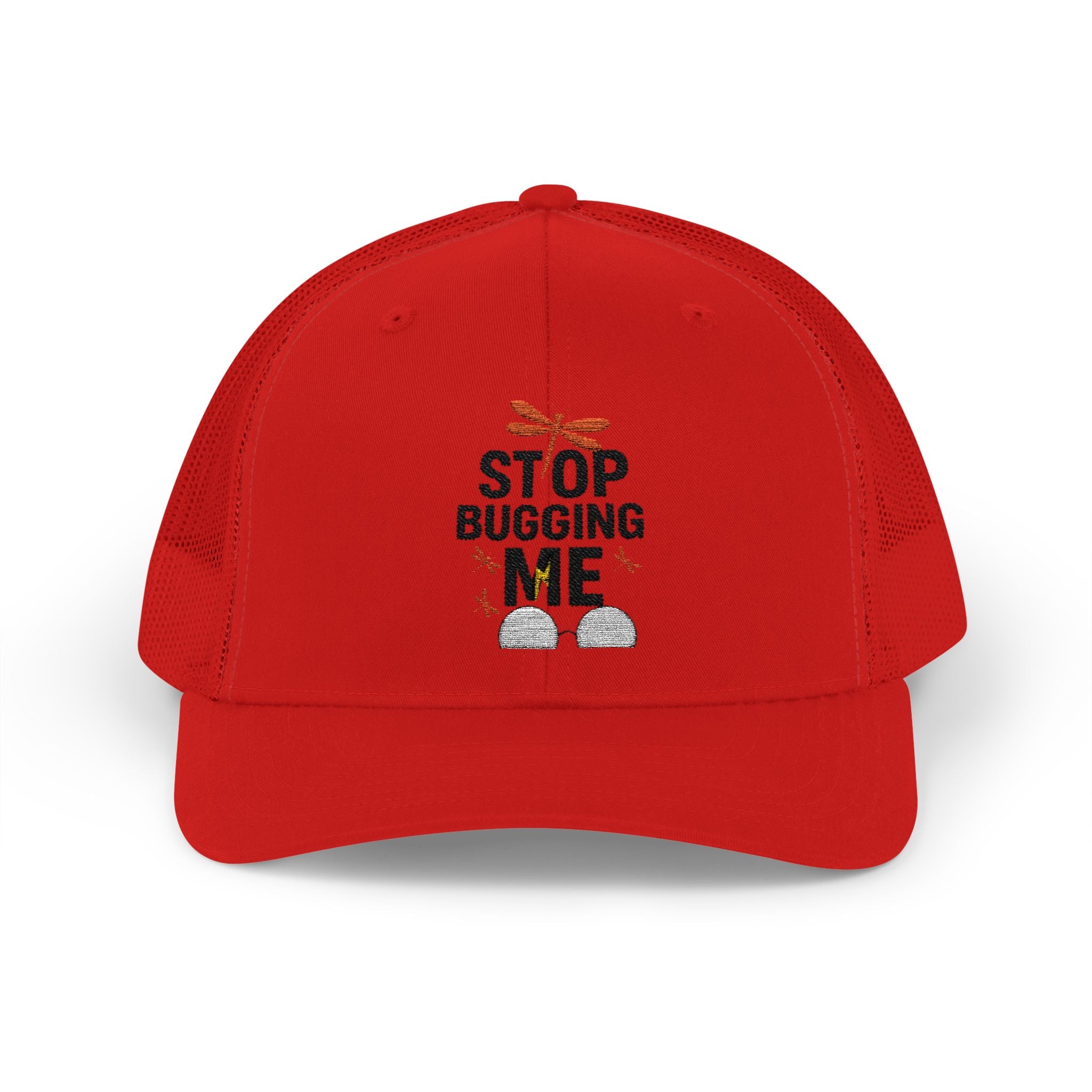 Funny Trucker Cap - Stop Bugging Me Hat, Gift for Him, Casual Style, Outdoor Fun, Adjustable Snapback Cap