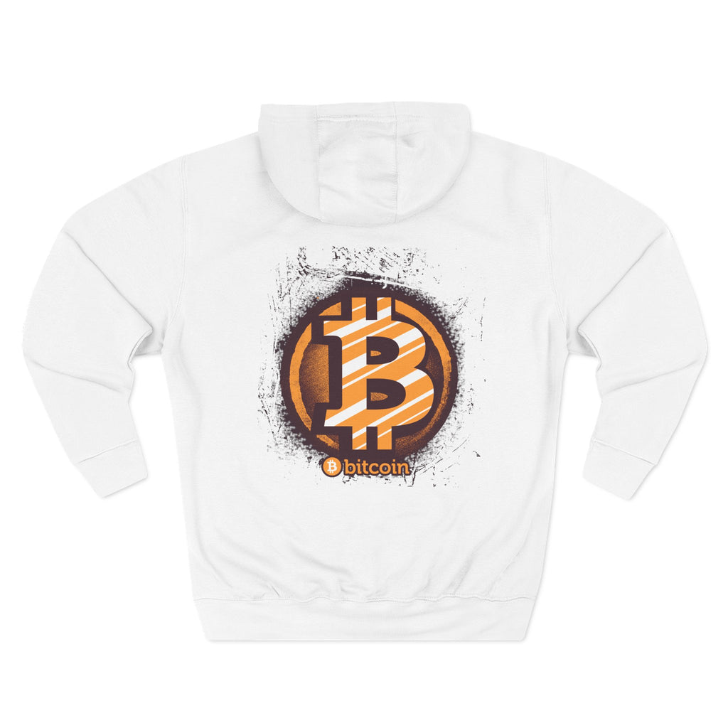 Bitcoin Fleece Hoodie, Cryptocurrency Sweatshirt, Crypto Enthusiast Gift, Digital Currency Apparel, Blockchain Fashion