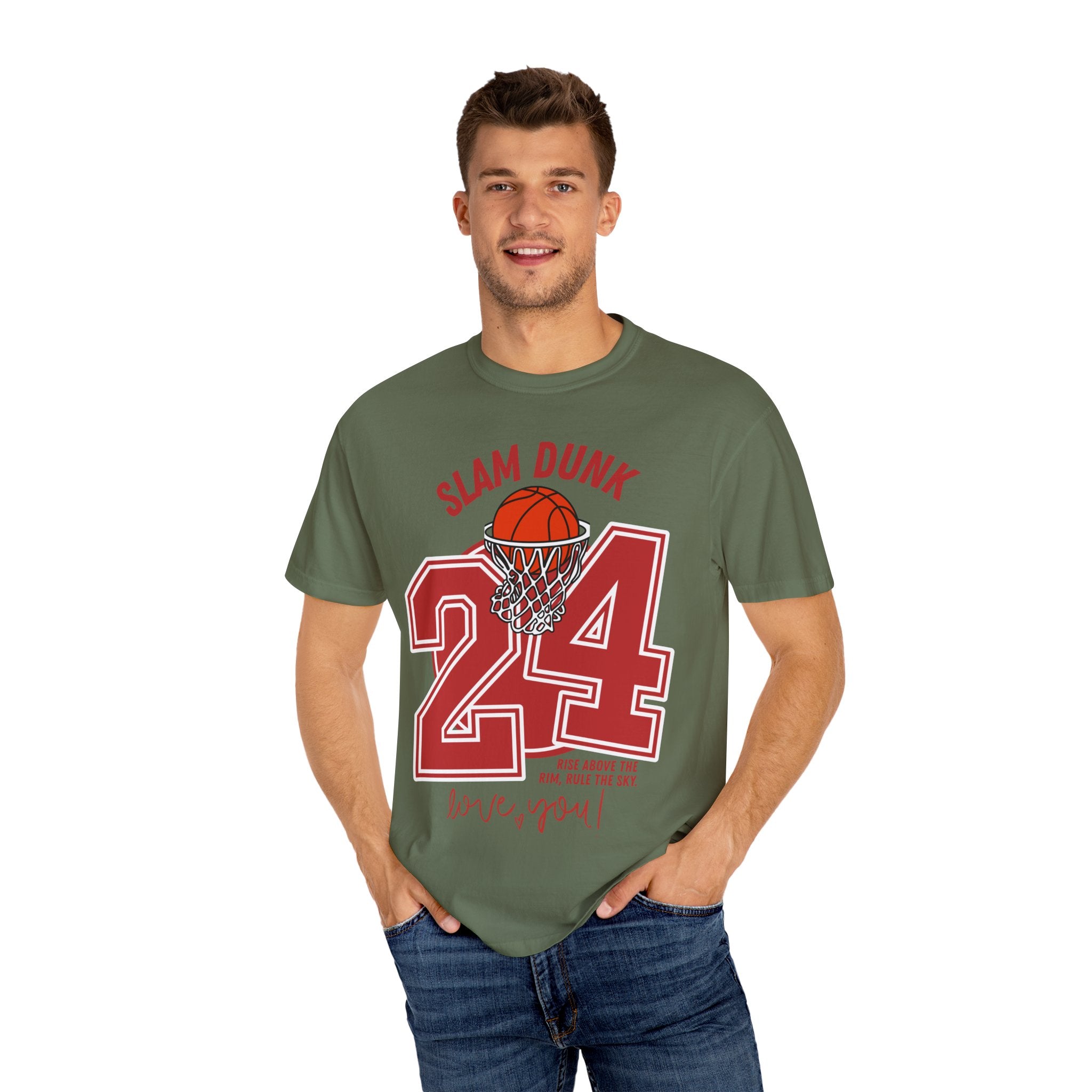 Slam Dunk Basketball T-Shirt – Unisex Garment-Dyed Tee