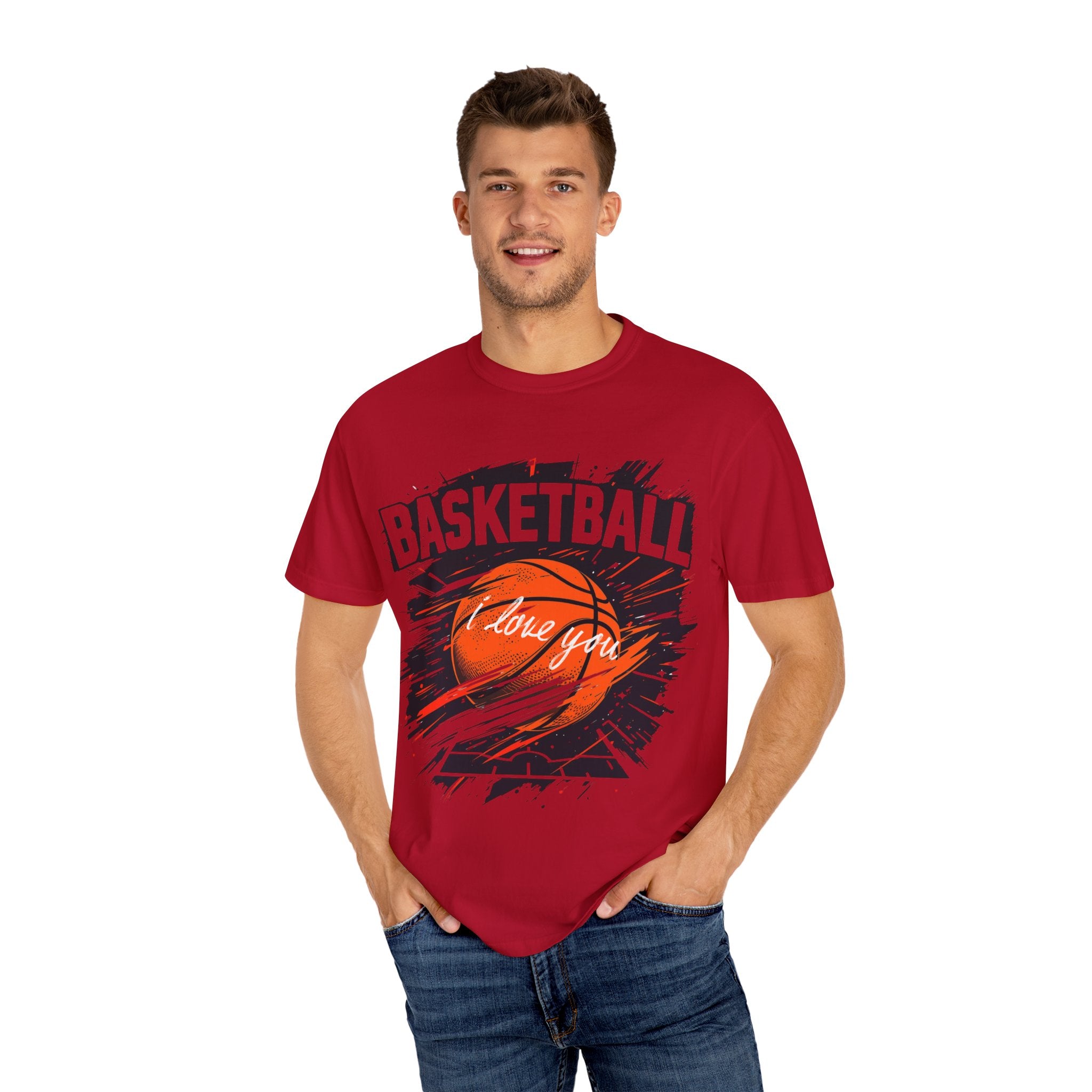 Basketball Love Unisex Garment-Dyed T-Shirt