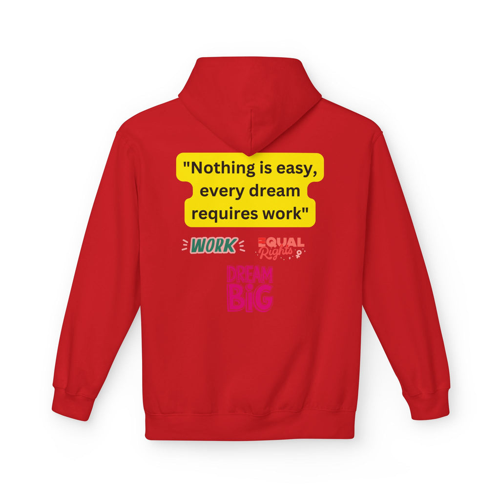 Nothing Is Easy Hoodie — Motivational Dream Big Work Quote Pullover