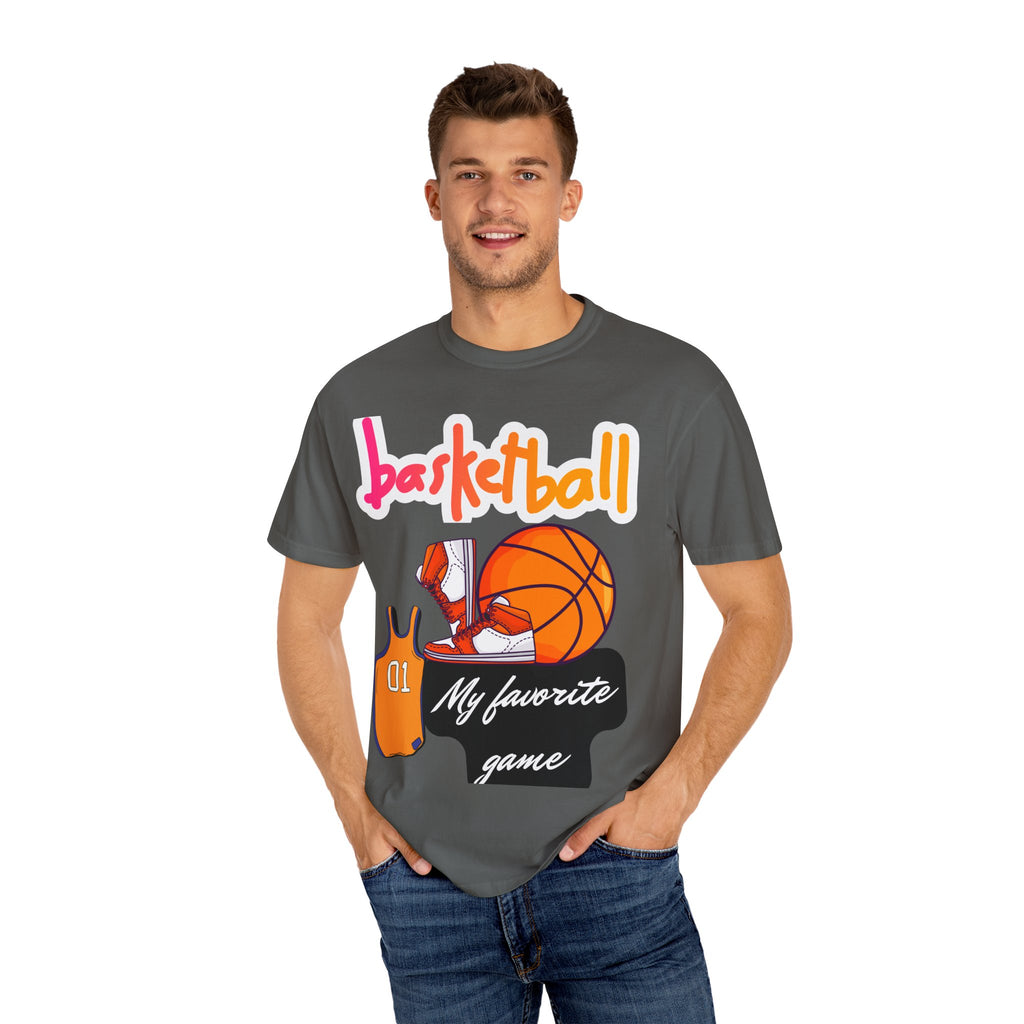 Basketball-Themed Unisex T-Shirt, My Favorite Game, Sporty Tee, Gift for Athletes, Casual Wear, Basketball Fan Apparel